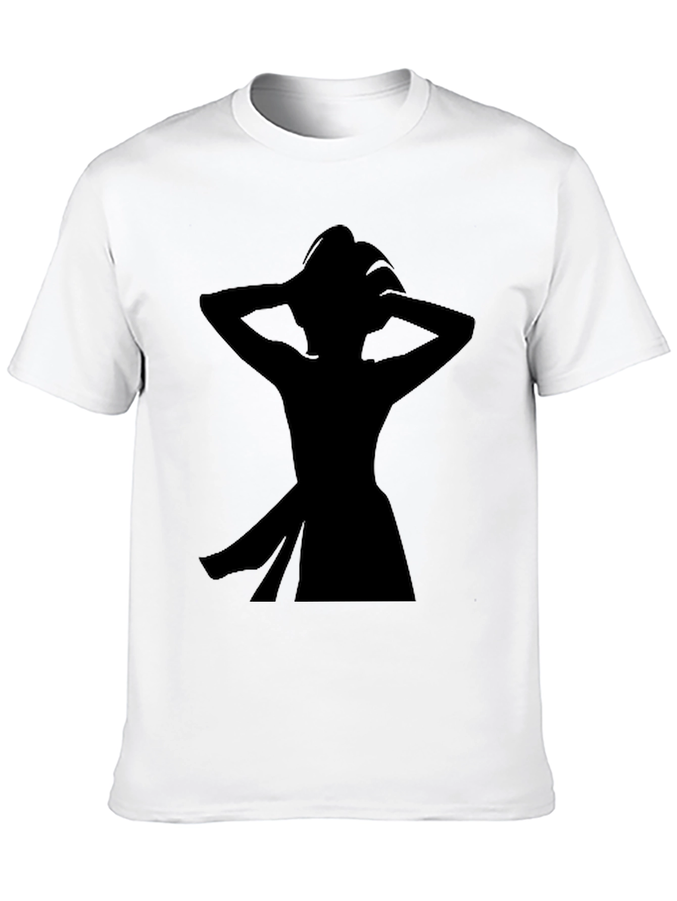 Silhouette Graphic Tee - Black Cotton Casual Shirt