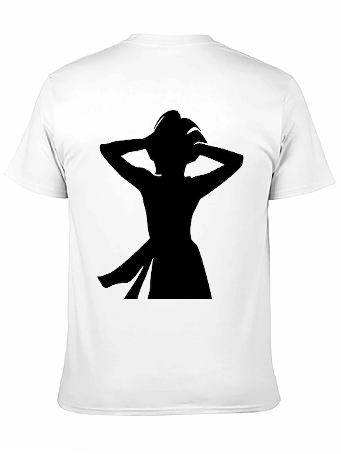 Silhouette Graphic Tee - Black Cotton Casual Shirt