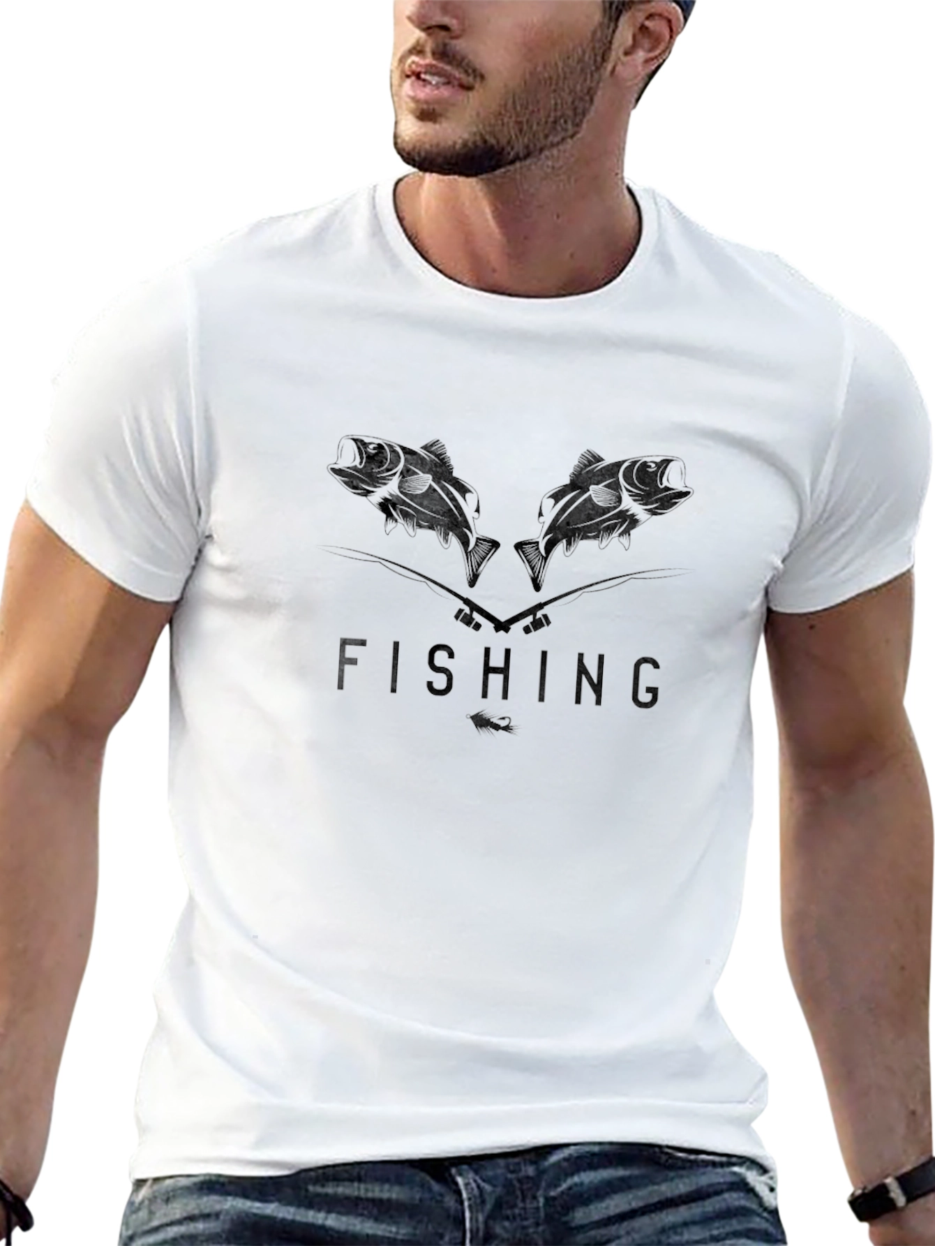 Fishing Graphic Tee - Bass Design