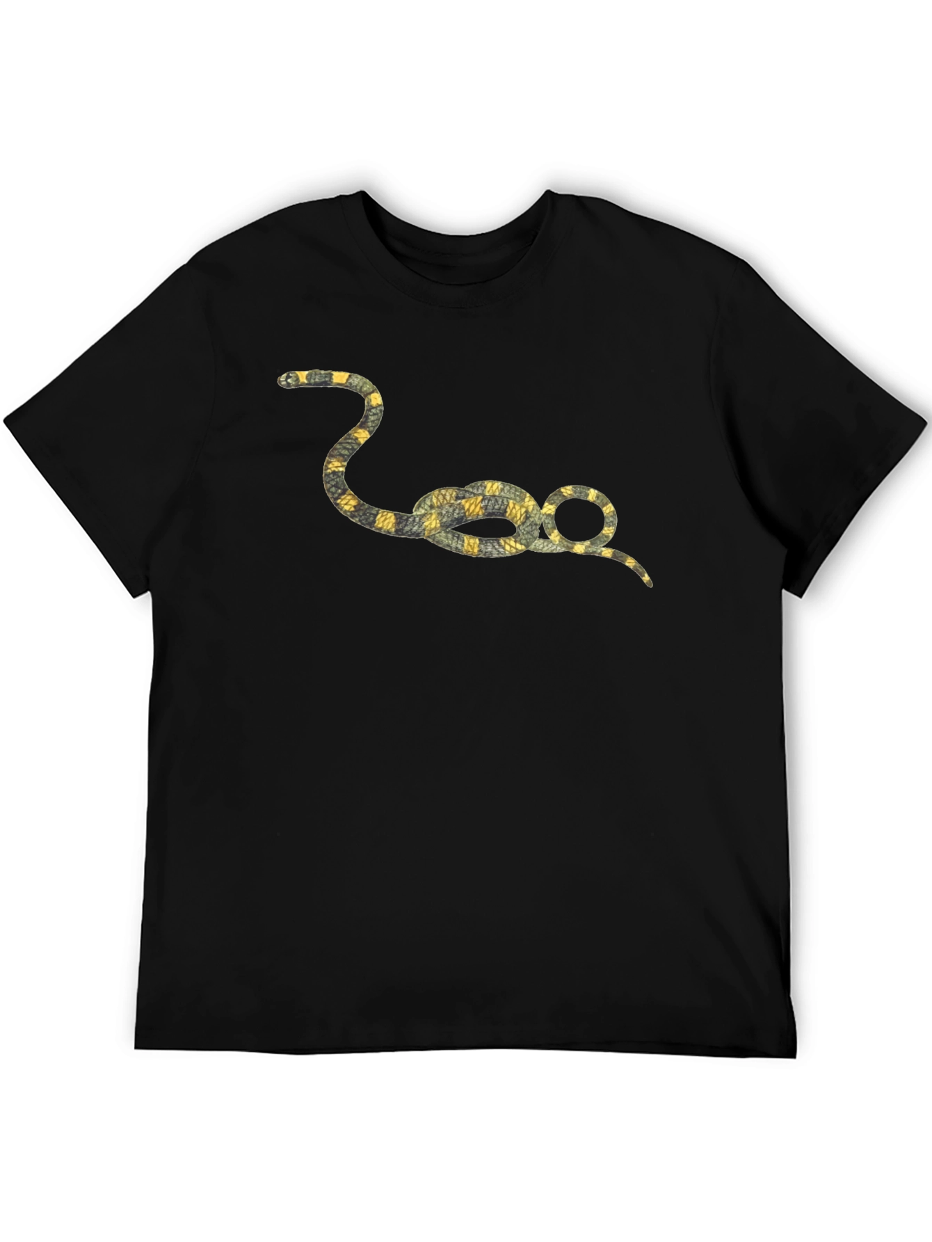 Snaked Knot Graphic Tee - Casual Black T-Shirt
