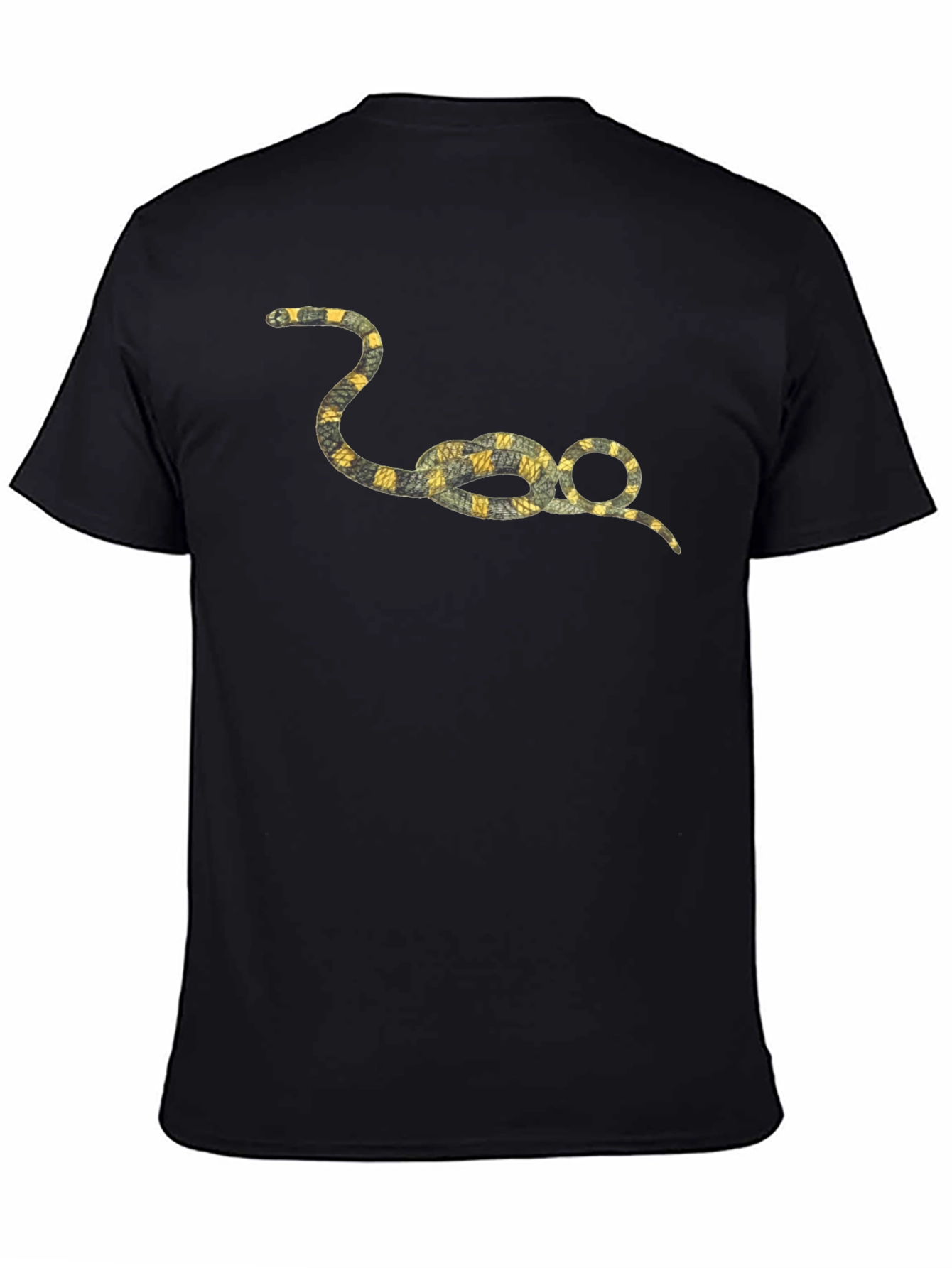 Snaked Knot Graphic Tee - Casual Black T-Shirt