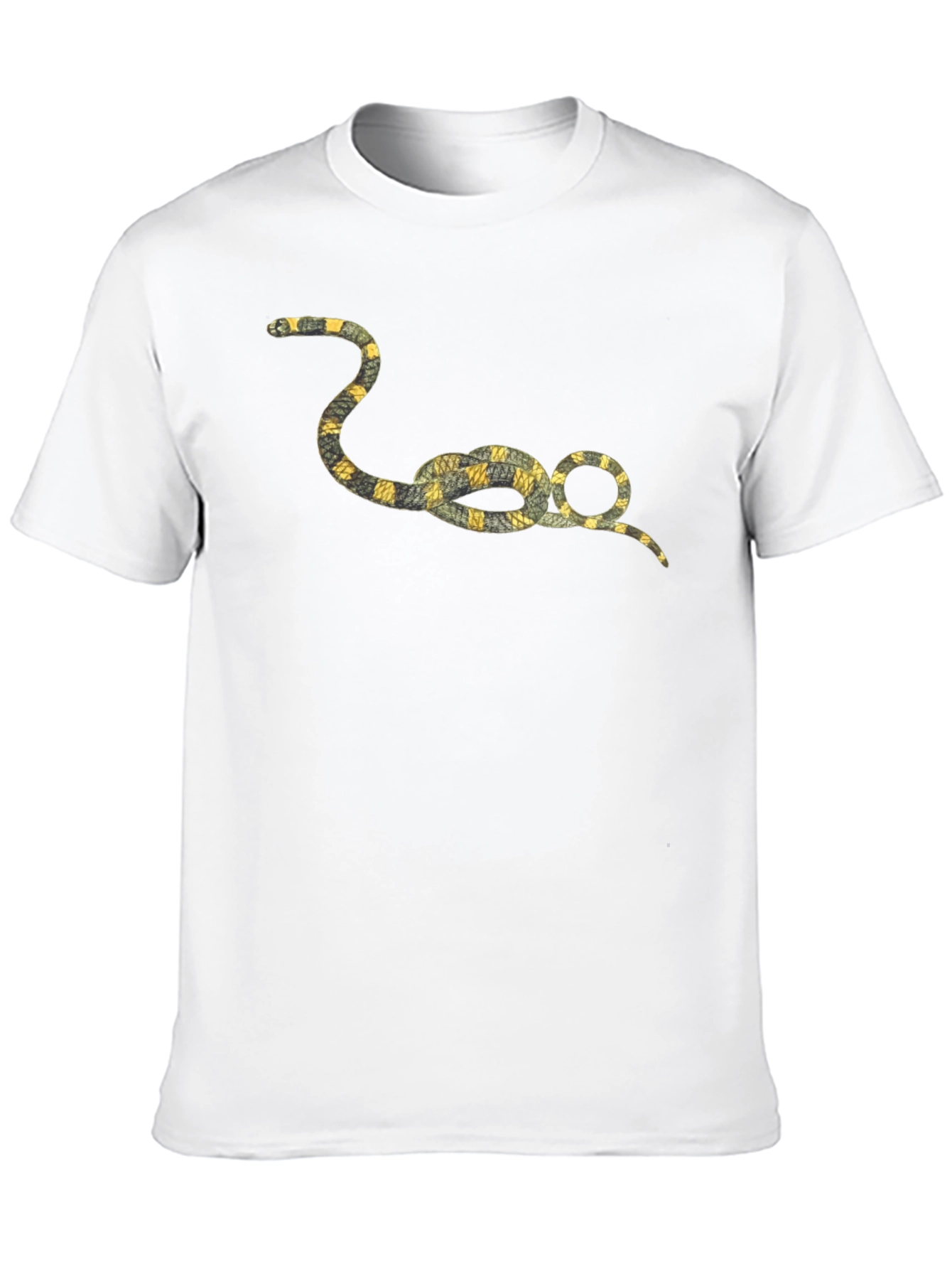Snaked Knot Graphic Tee - Casual Black T-Shirt