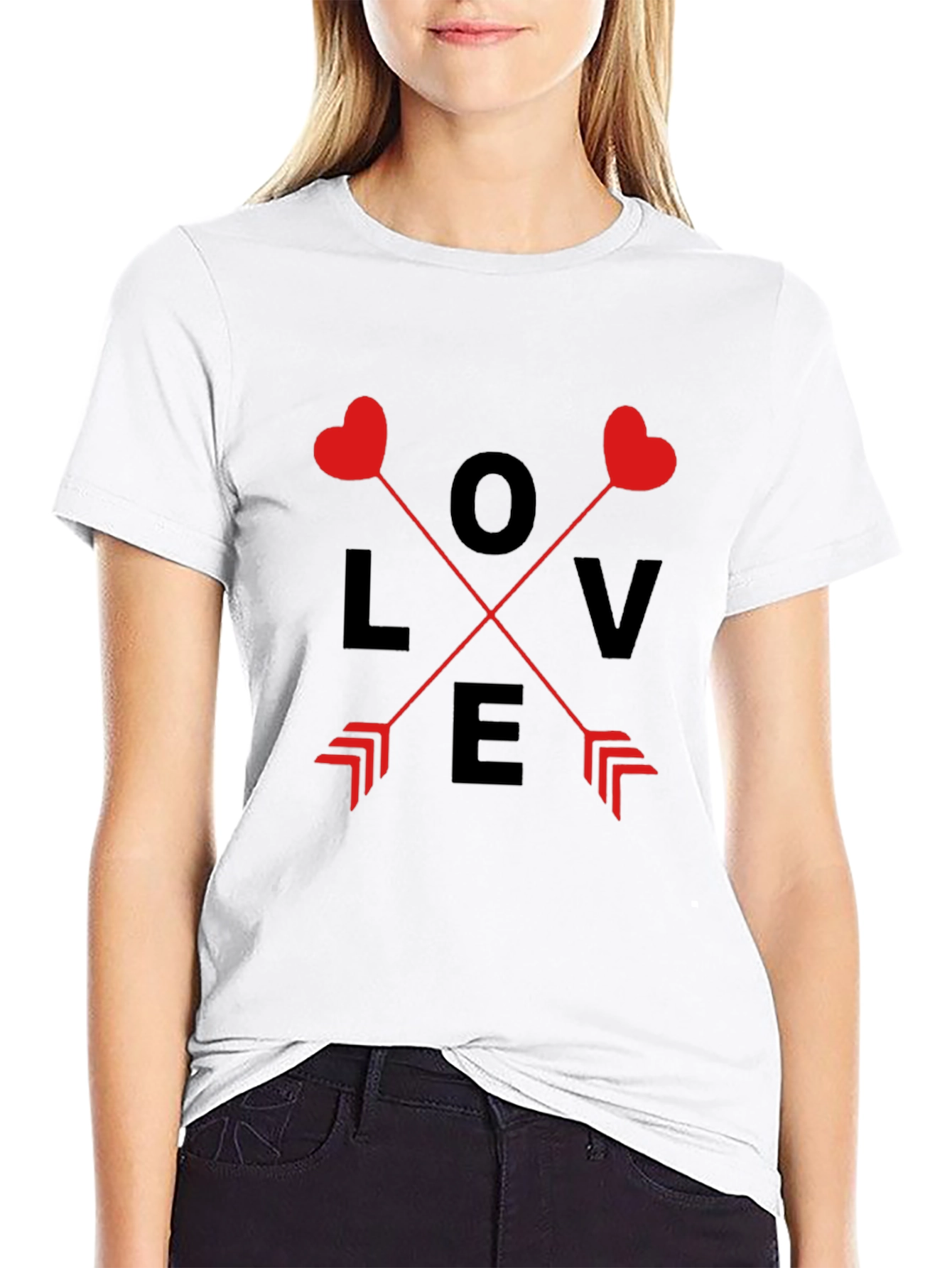 Love Arrow Graphic Tee - Black