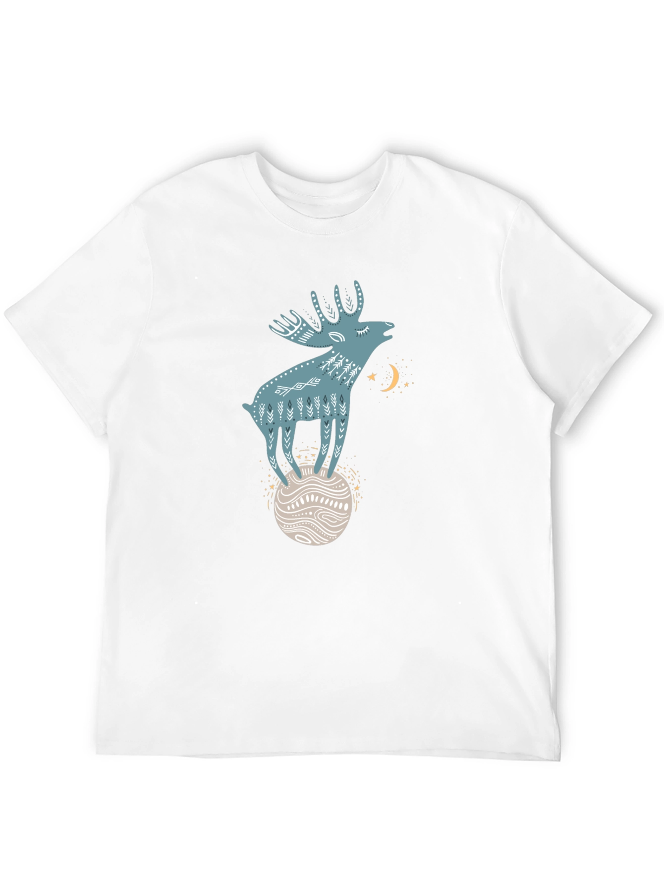Moose on Moon Graphic T-Shirt