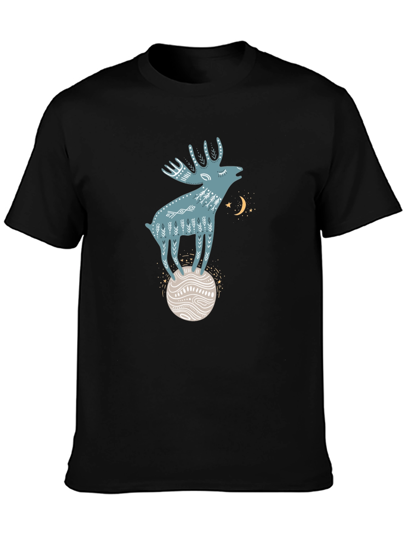 Moose on Moon Graphic T-Shirt