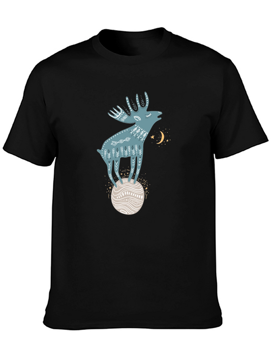 Moose on Moon Graphic T-Shirt