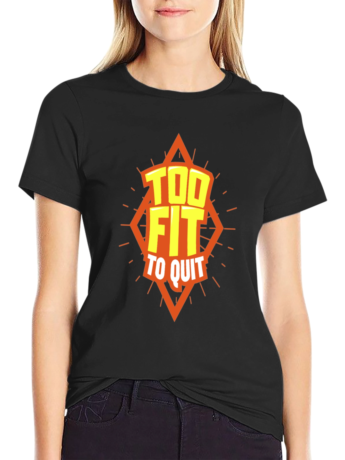 Too Fit To Quit Graphic T-Shirt - Motivation Apparel