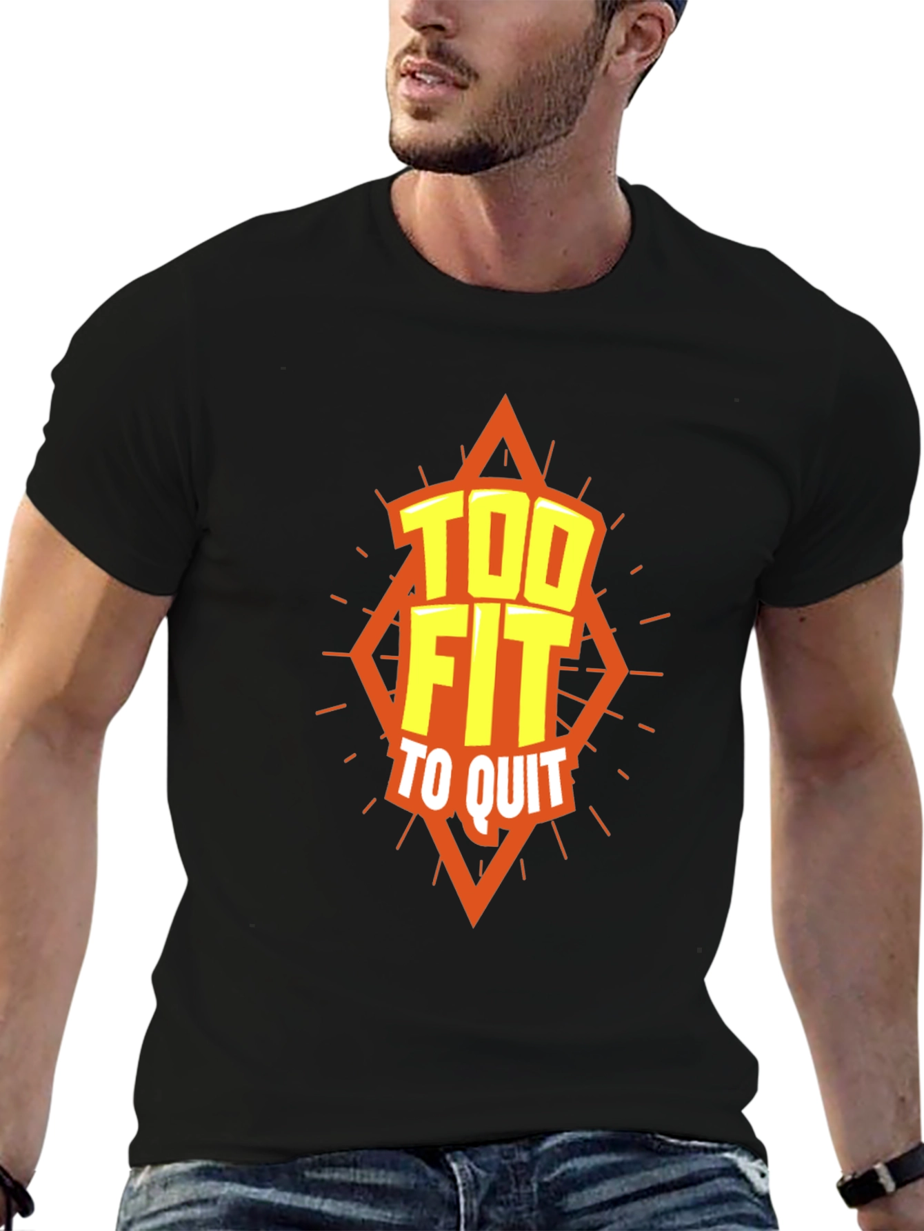 Too Fit To Quit Graphic T-Shirt - Motivation Apparel