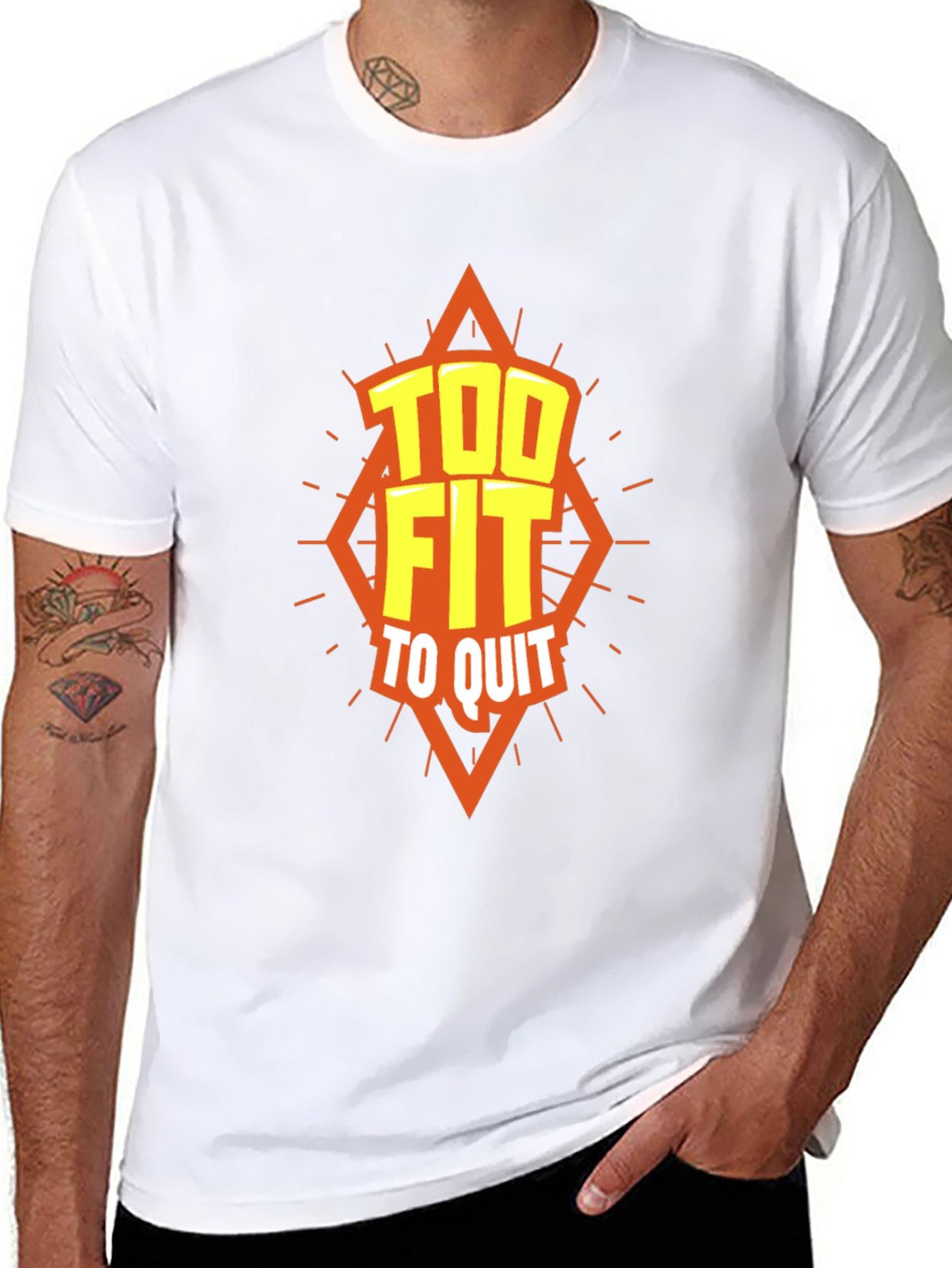 Too Fit To Quit Graphic T-Shirt - Motivation Apparel