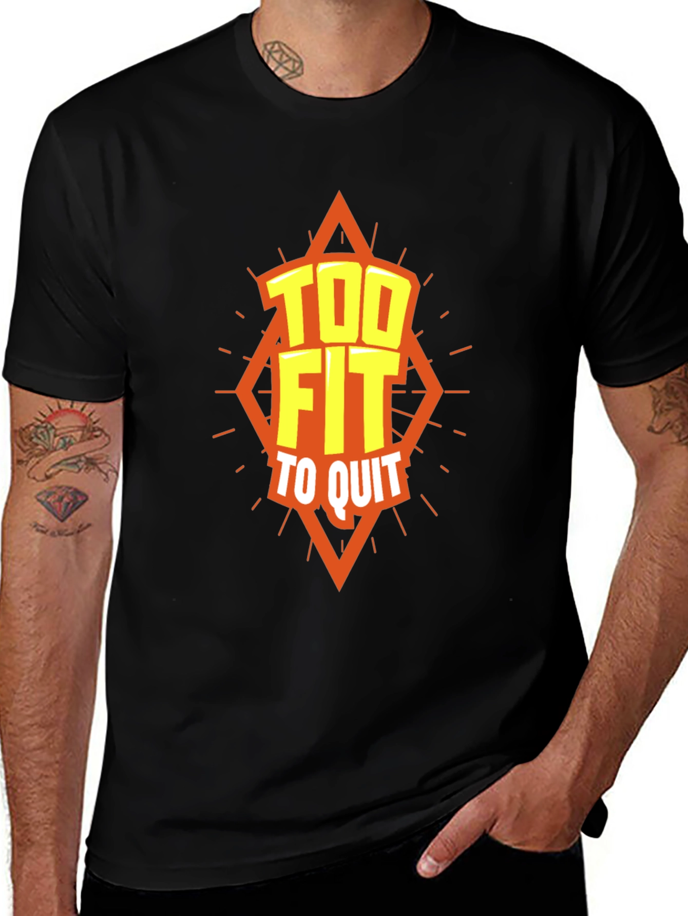 Too Fit To Quit Graphic T-Shirt - Motivation Apparel