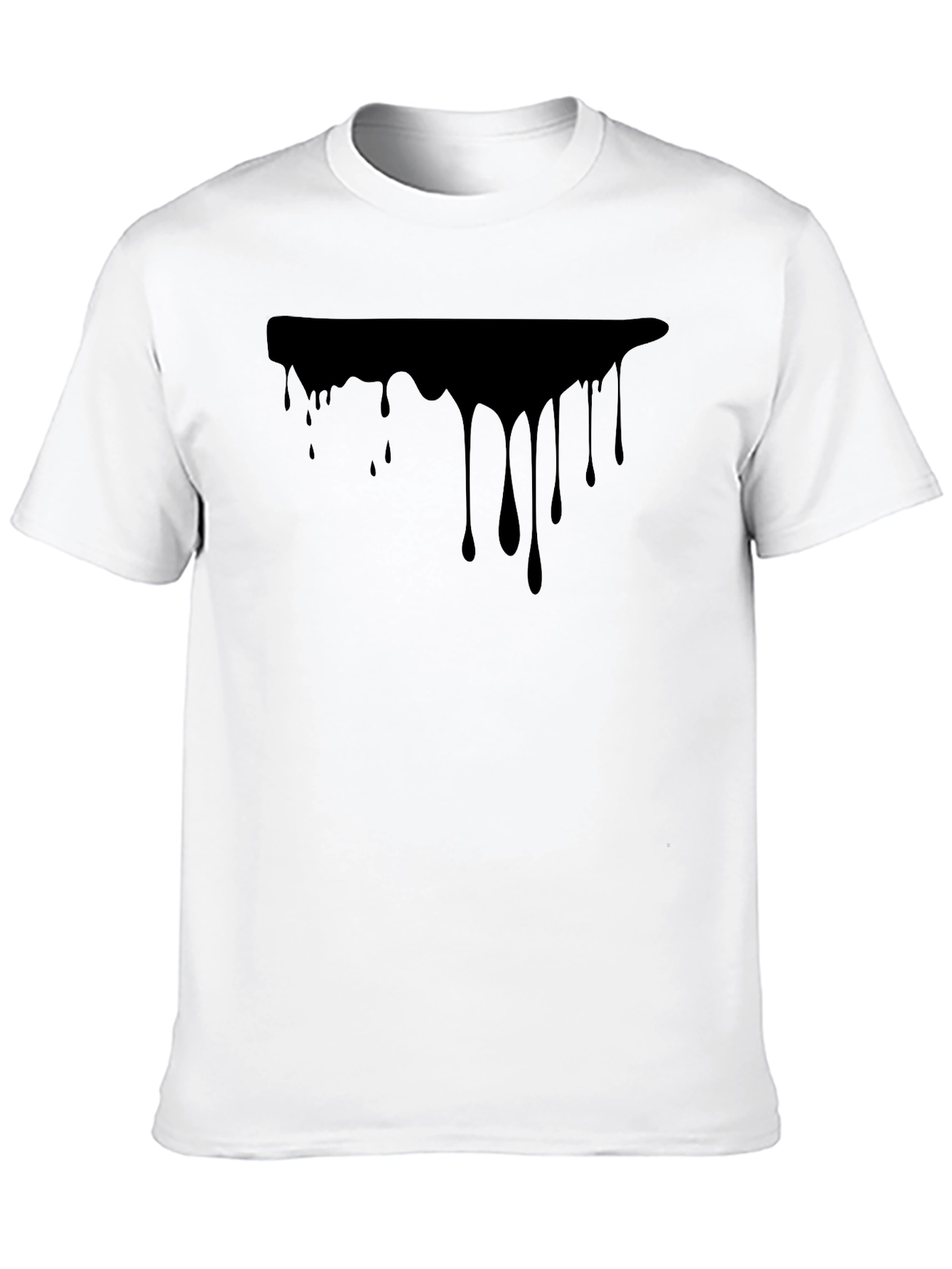 Modern Black Graphic Tee - Dripping Design