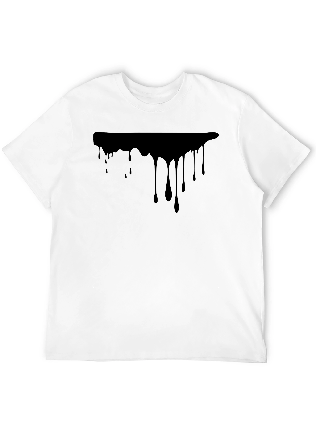 Modern Black Graphic Tee - Dripping Design