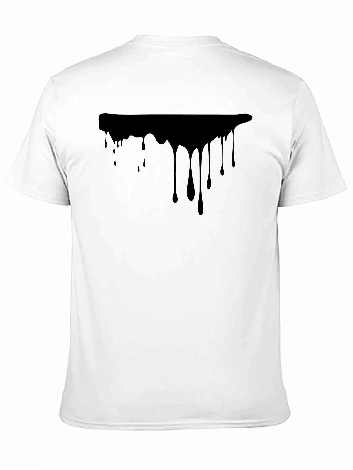 Modern Black Graphic Tee - Dripping Design