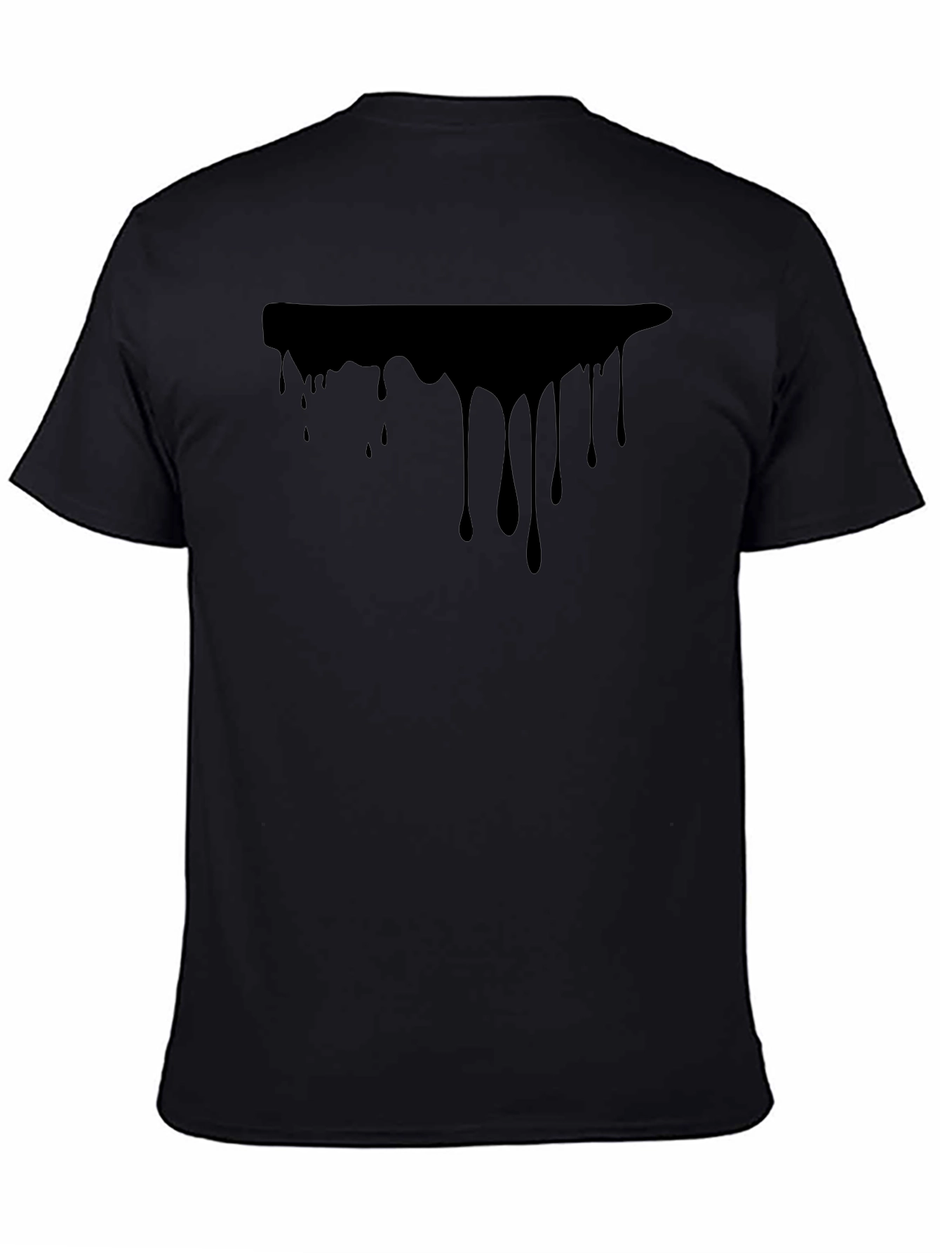 Modern Black Graphic Tee - Dripping Design