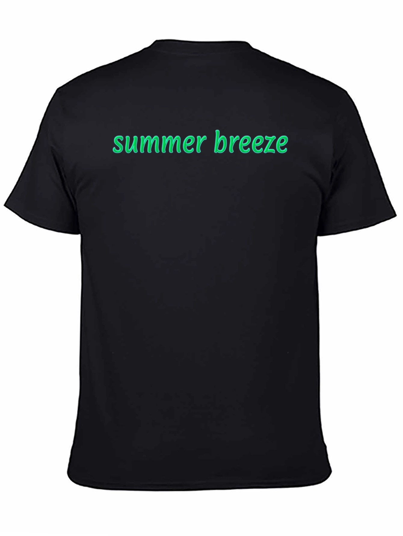 Summer Breeze Graphic Tee - Casual Black T-Shirt