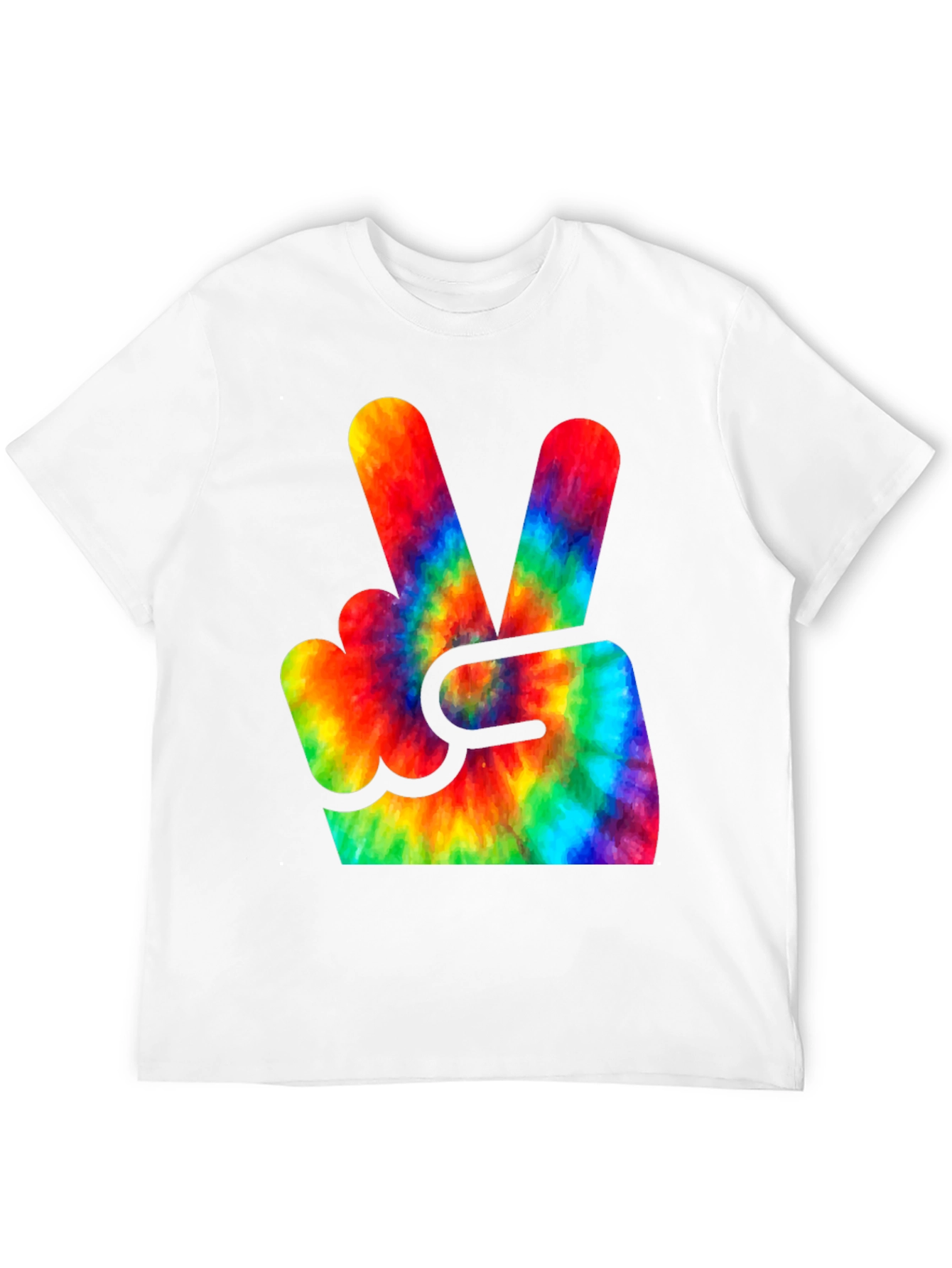 Tie-Dye Peace Sign Black T-Shirt