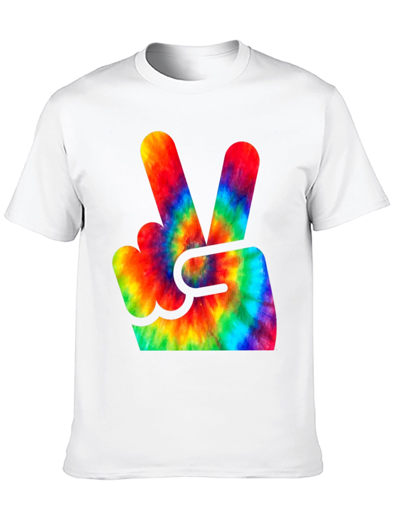 Tie-Dye Peace Sign Black T-Shirt