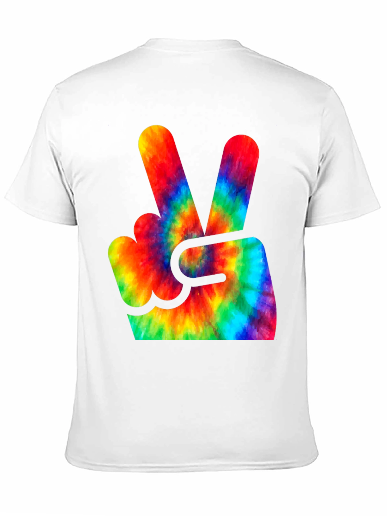 Tie-Dye Peace Sign Black T-Shirt
