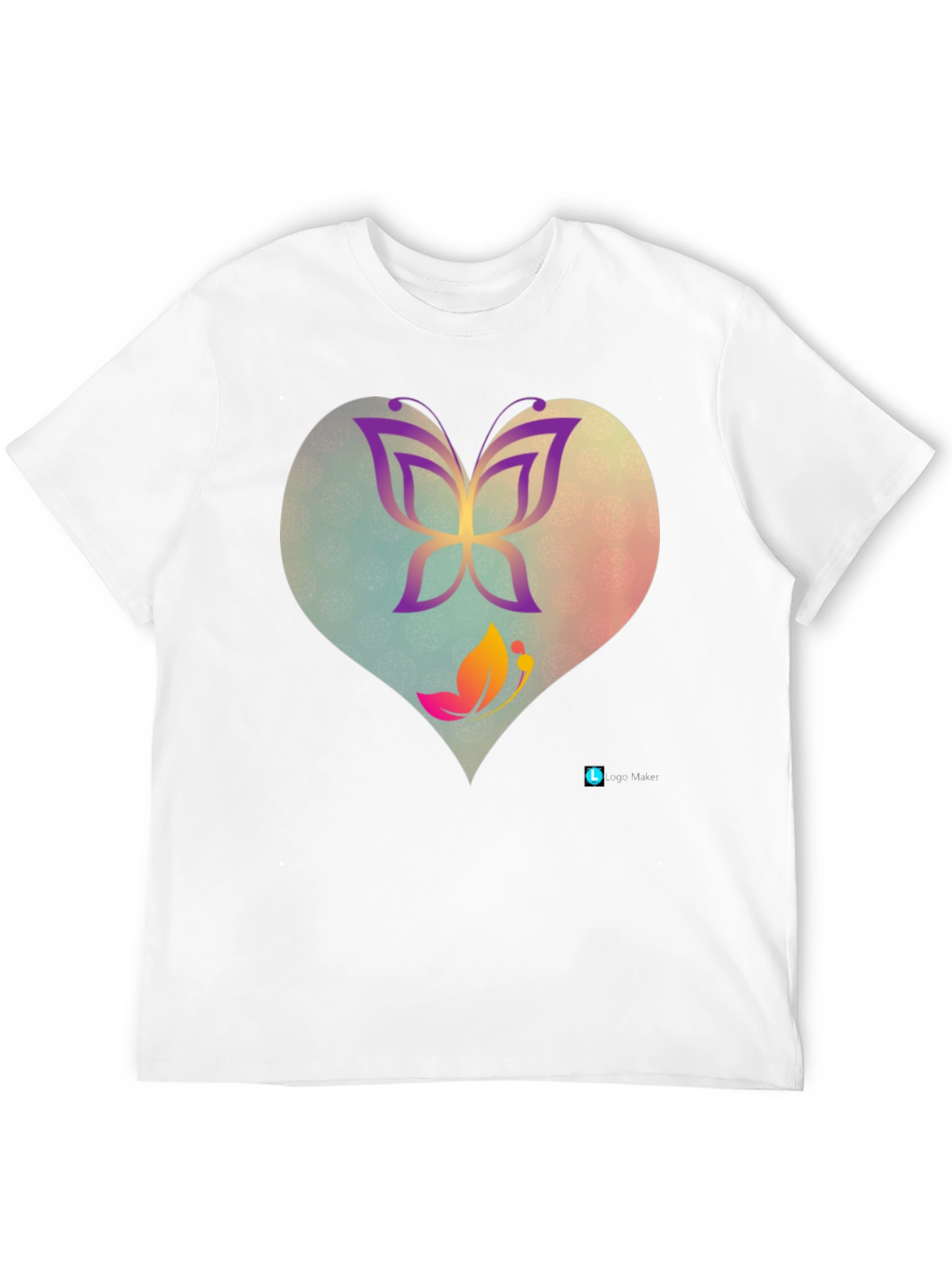Butterfly Heart Graphic Tee - Trendy Casual Top