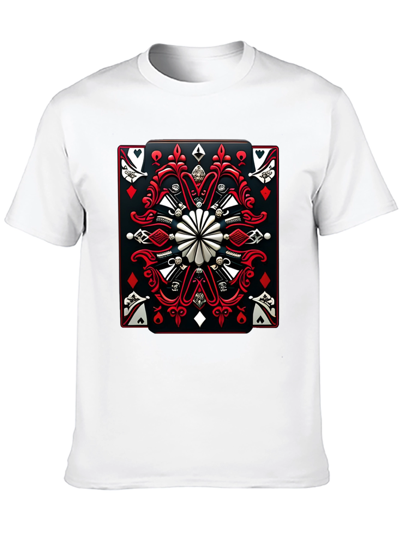 Playing Card Graphic T-Shirt - Black