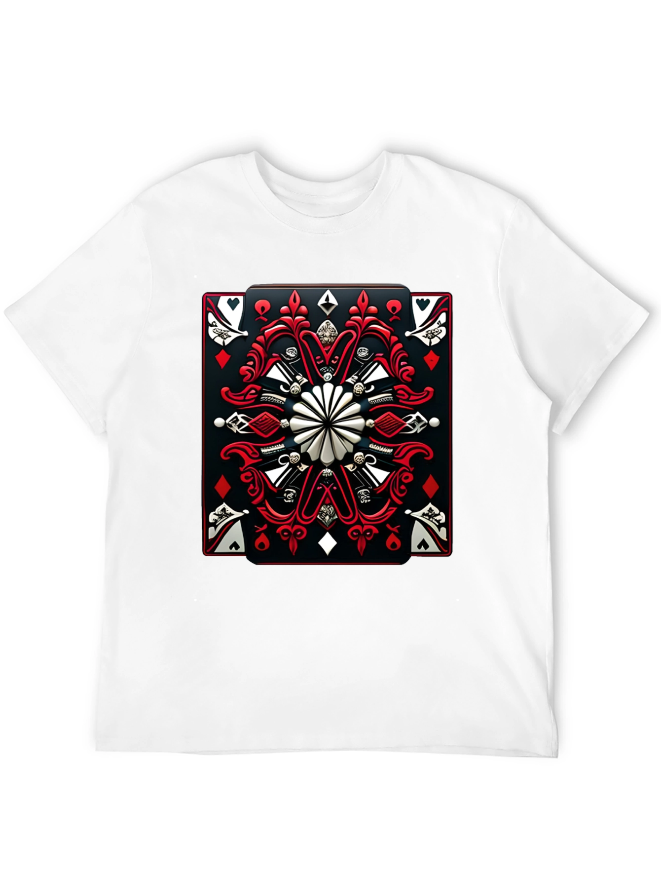 Playing Card Graphic T-Shirt - Black