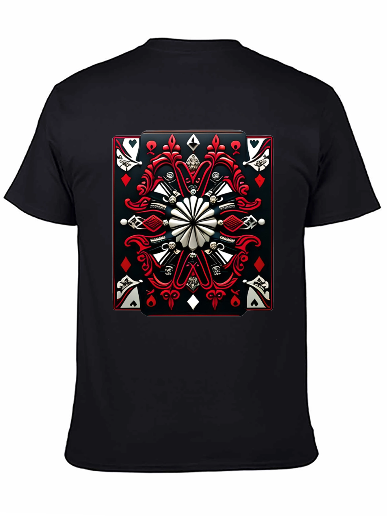 Playing Card Graphic T-Shirt - Black
