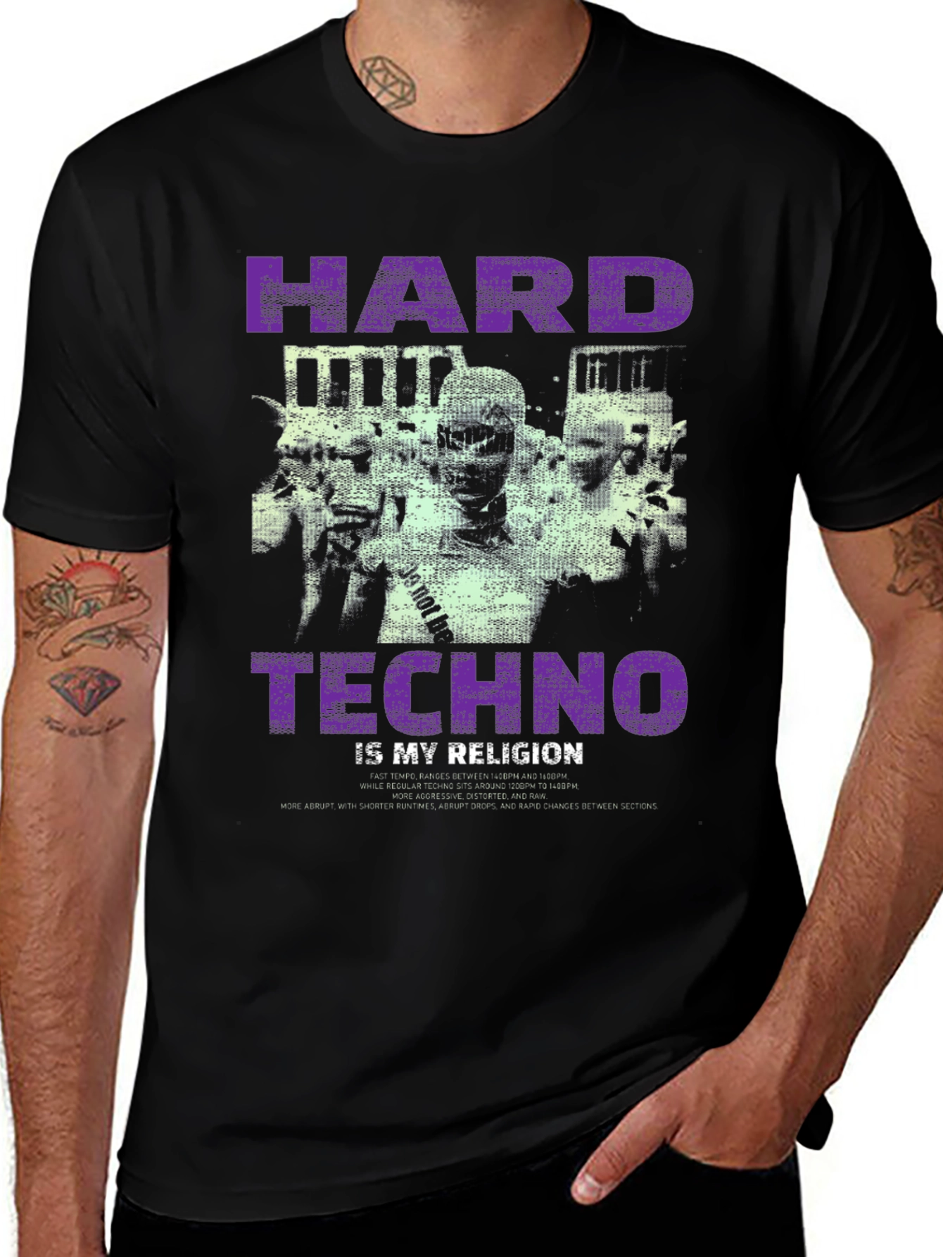 Hard Techno Religion Graphic Tee