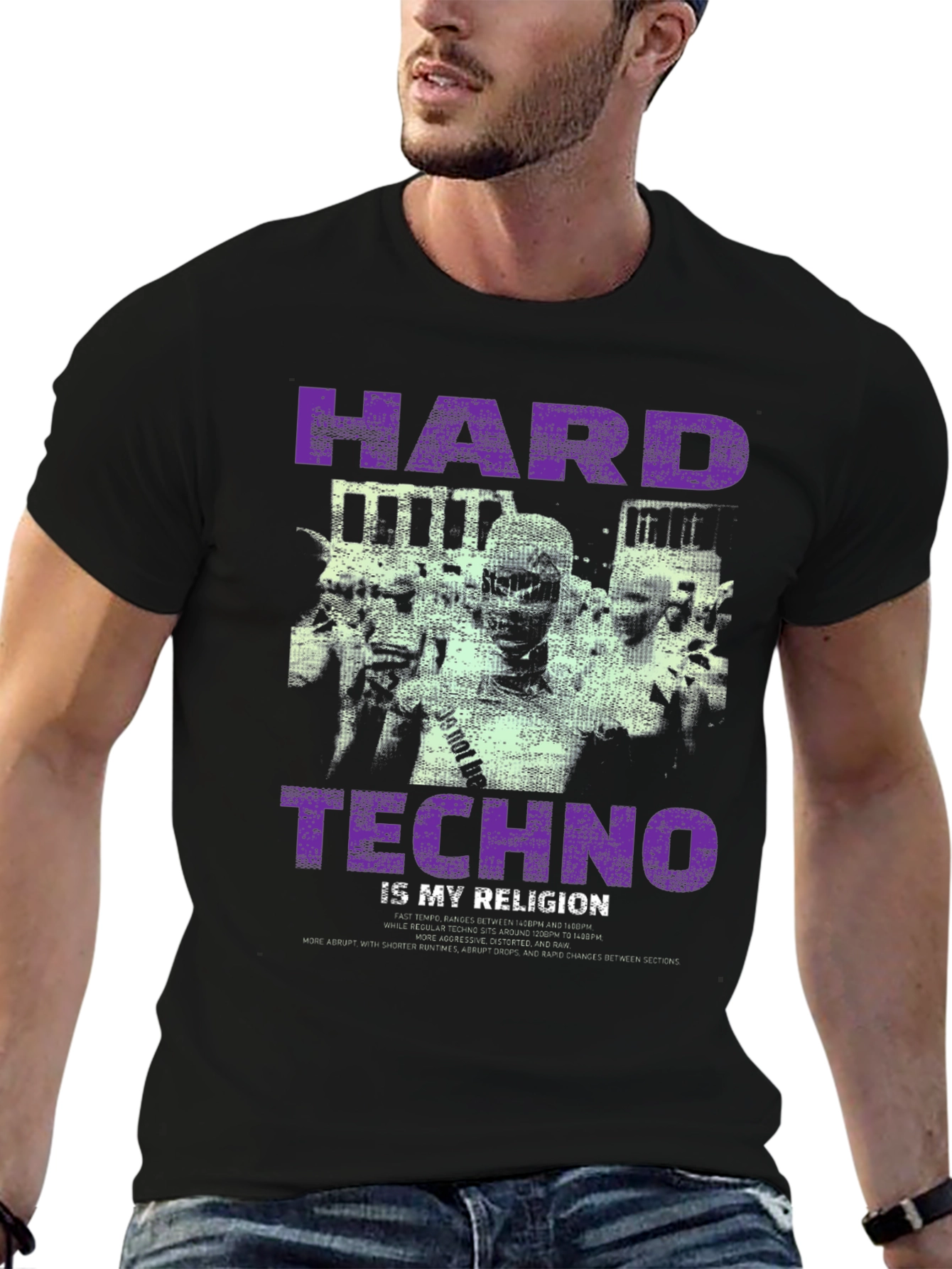 Hard Techno Religion Graphic Tee