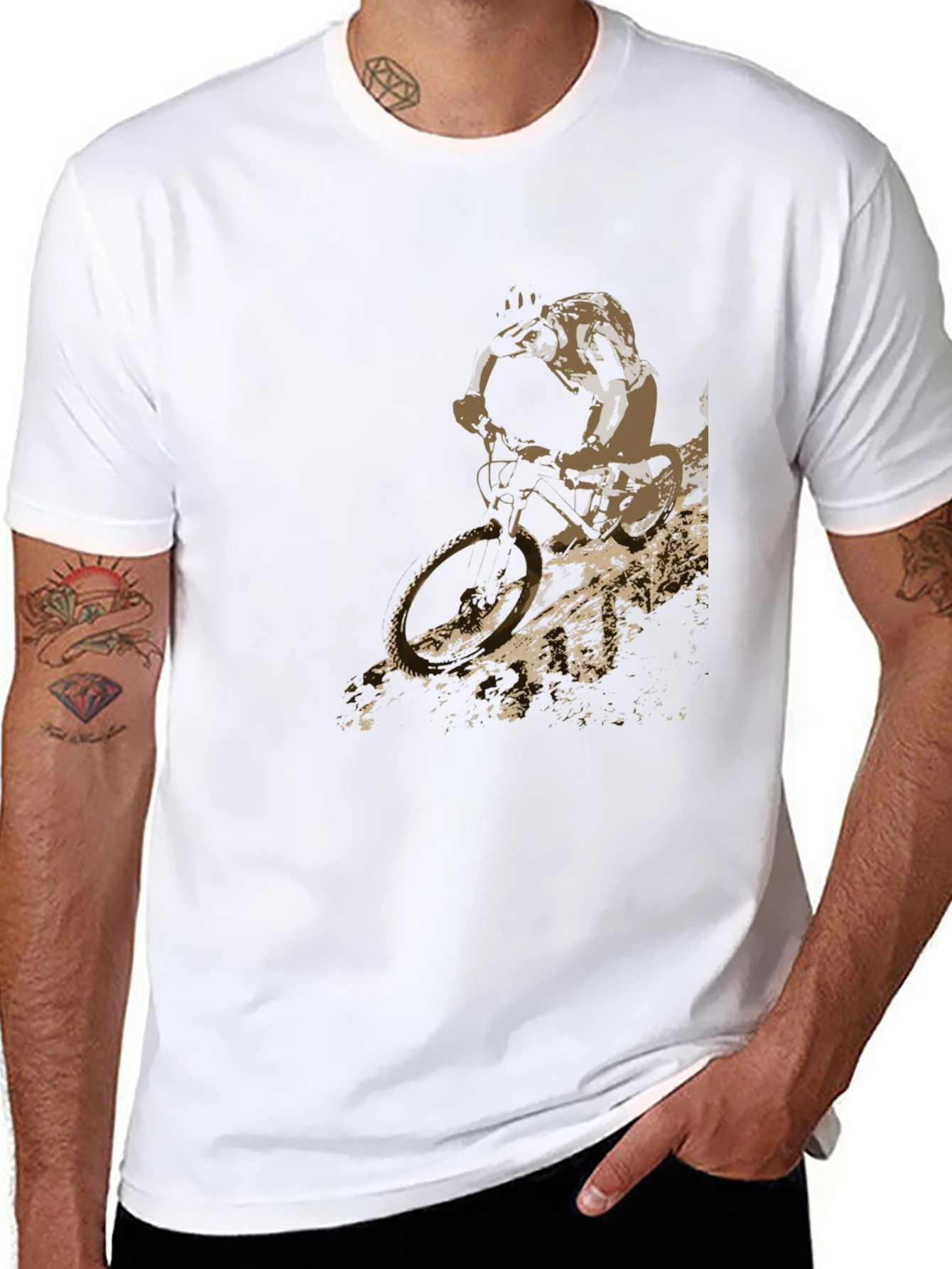 Mountain Biker Graphic T-Shirt - Black