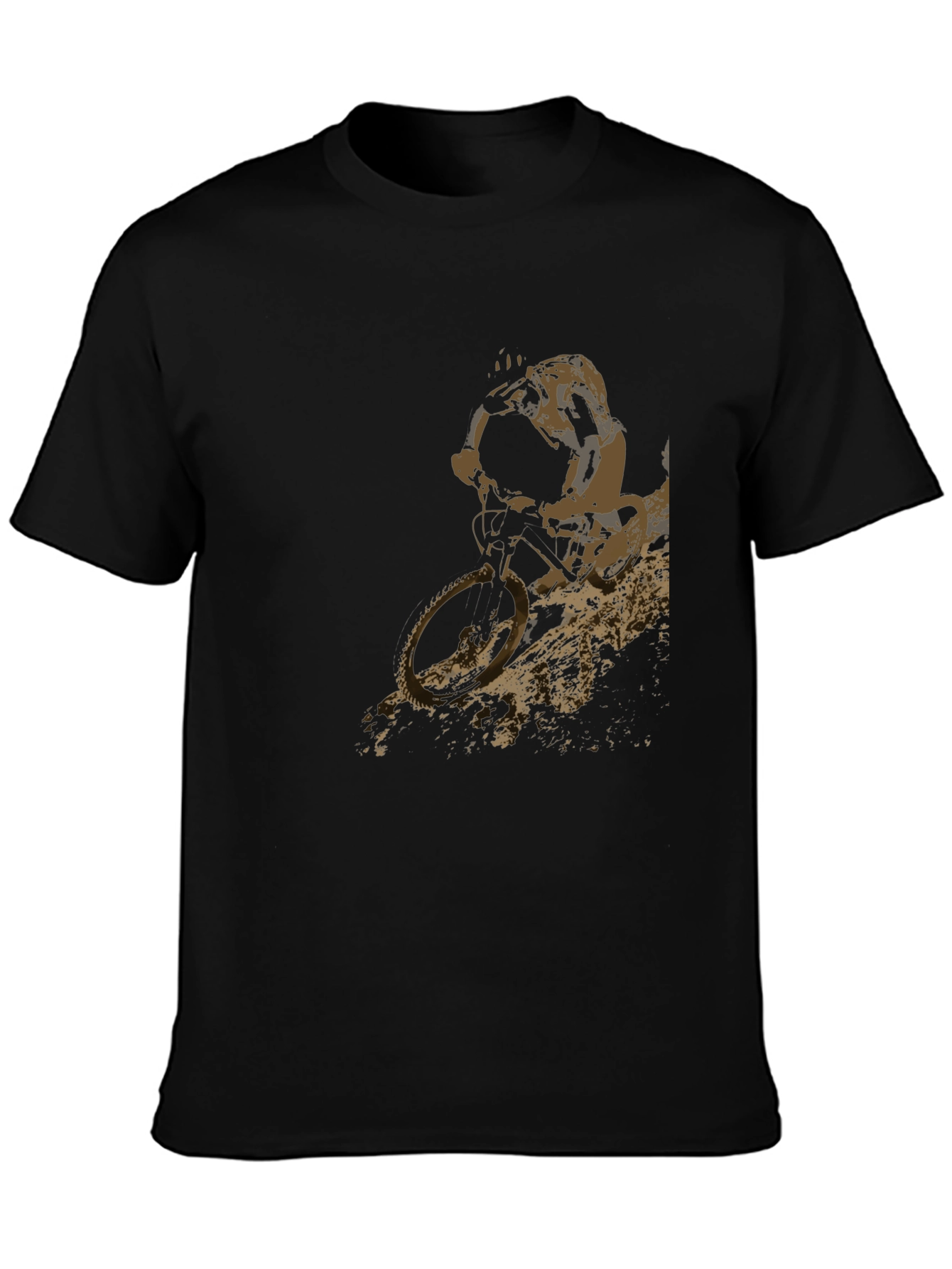 Mountain Biker Graphic T-Shirt - Black