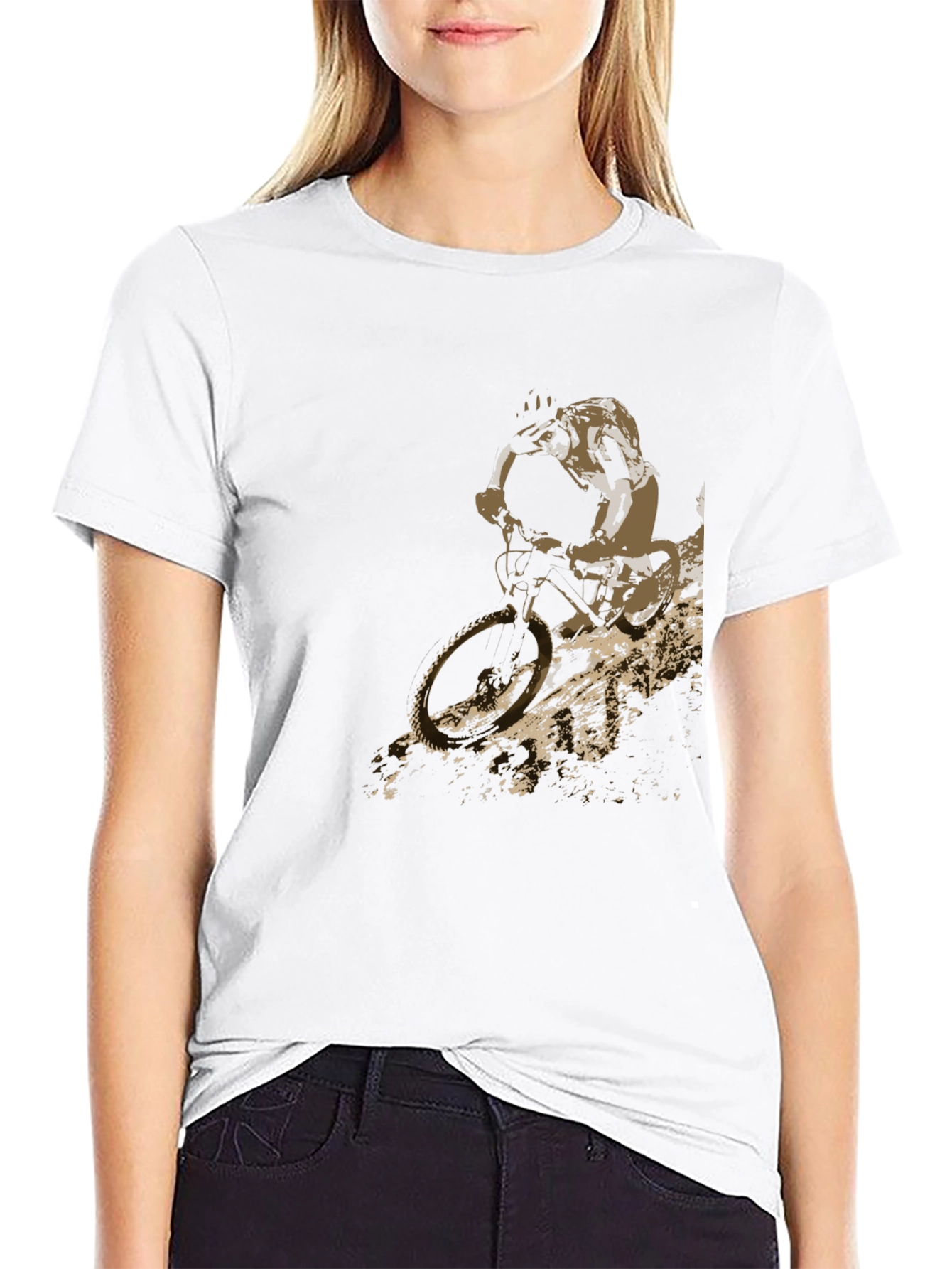 Mountain Biker Graphic T-Shirt - Black