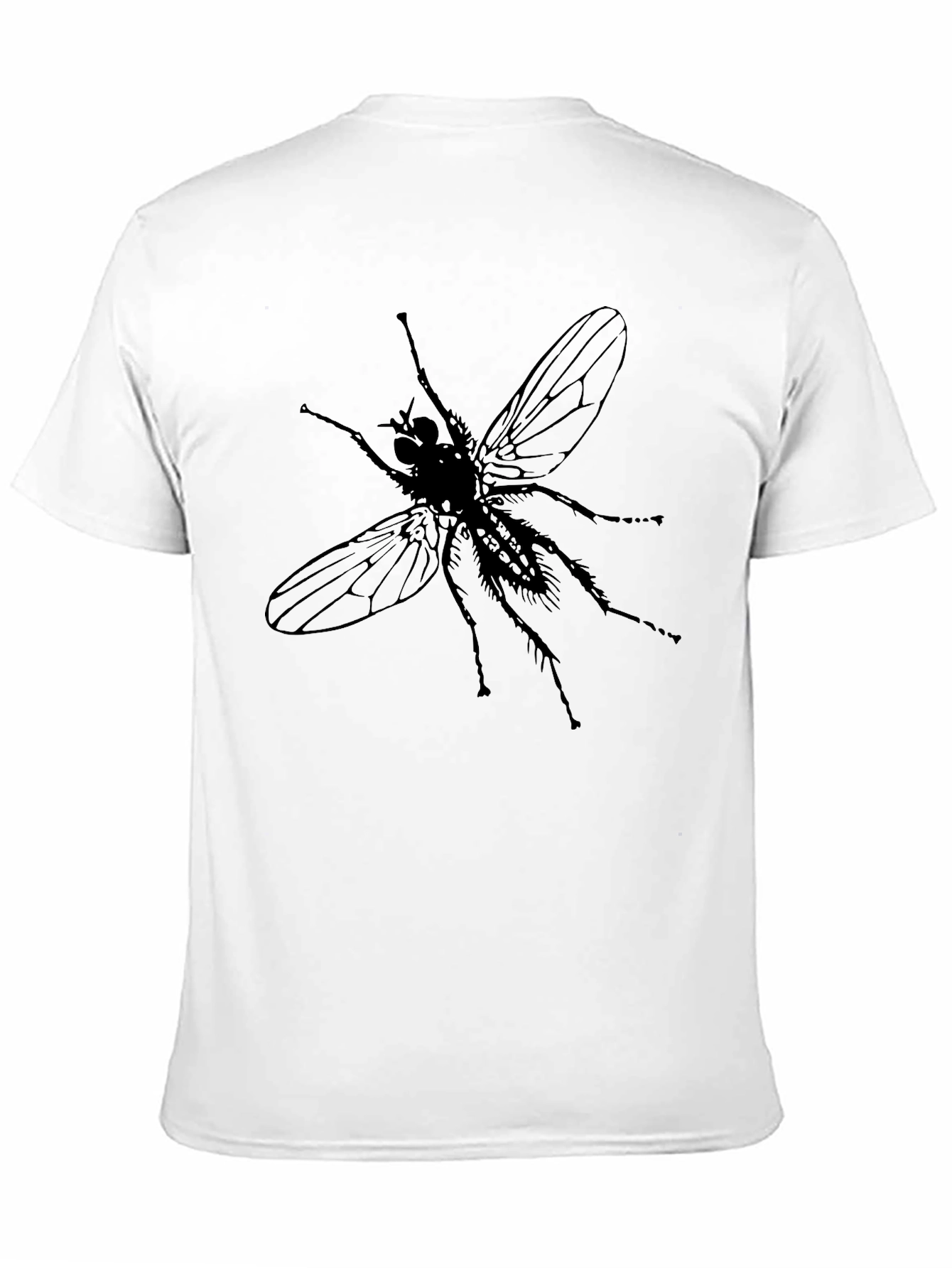 Graphic Fly T-Shirt - Black Crew Neck Tee
