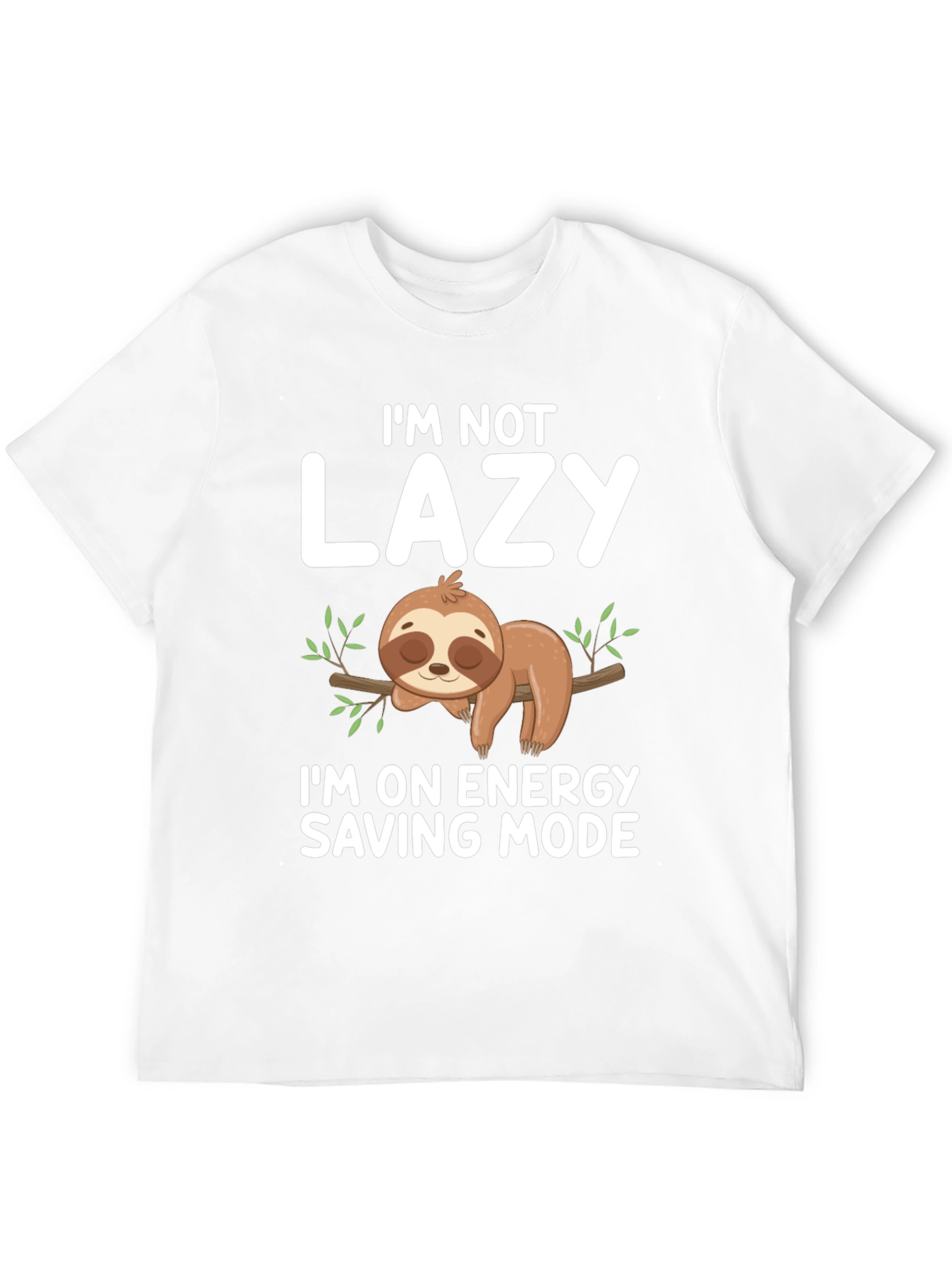 Lazy Sloth Energy Saving Mode Graphic Tee