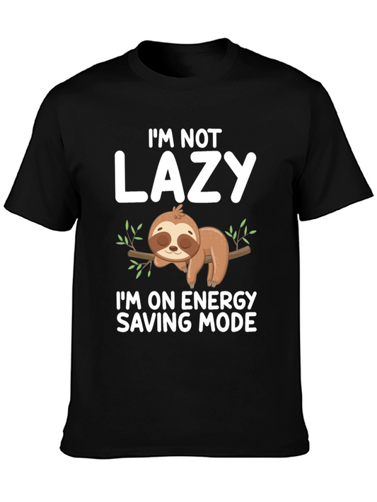 Lazy Sloth Energy Saving Mode Graphic Tee