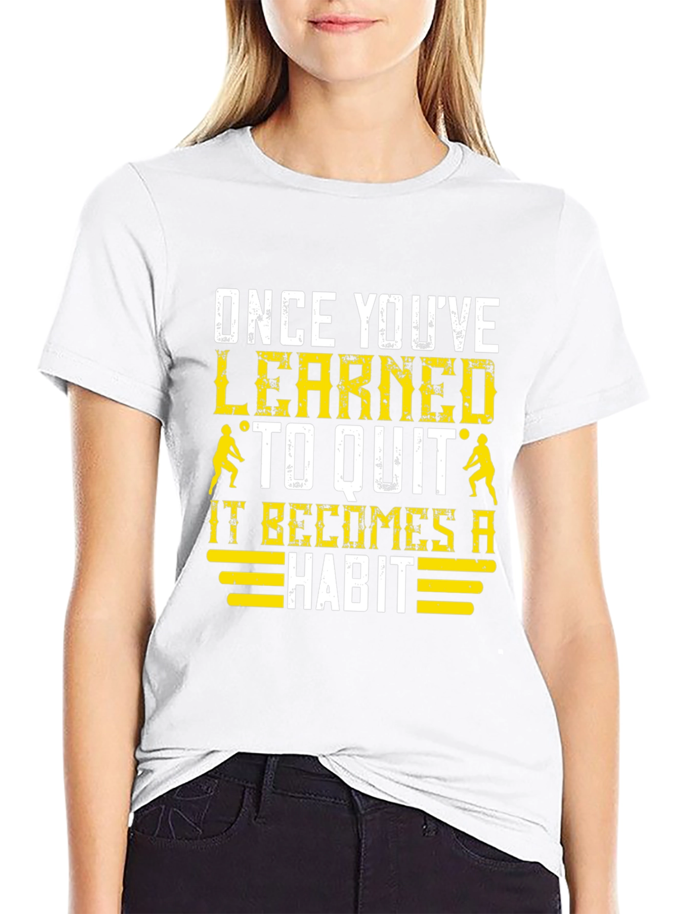 Volleyball Once Youve Learned to Quit Black T-Shirt