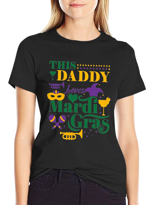 Mardi Gras Daddy Graphic T-Shirt