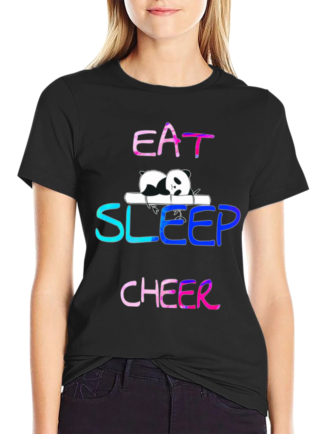 Eat Sleep Cheer Panda T-Shirt