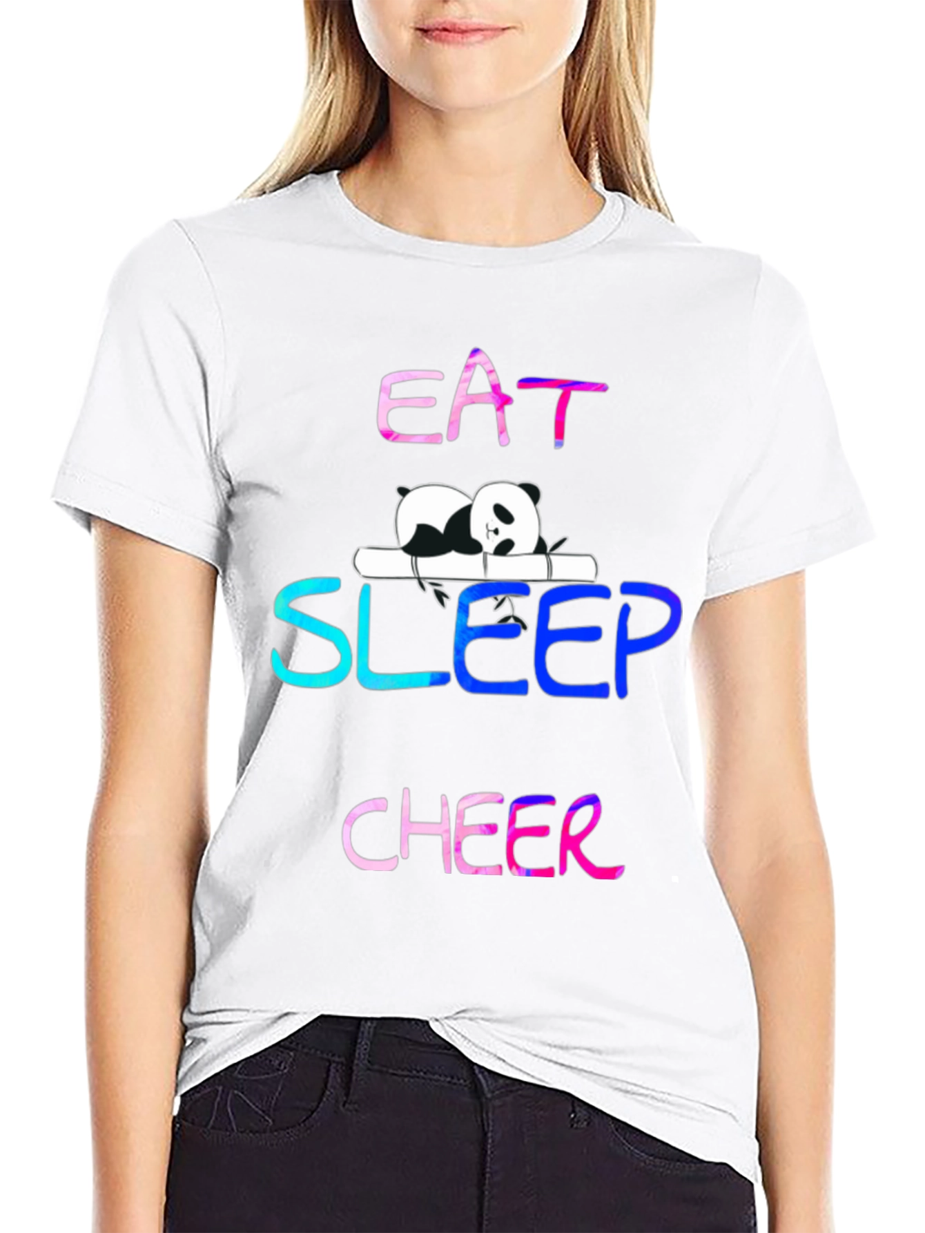 Eat Sleep Cheer Panda T-Shirt