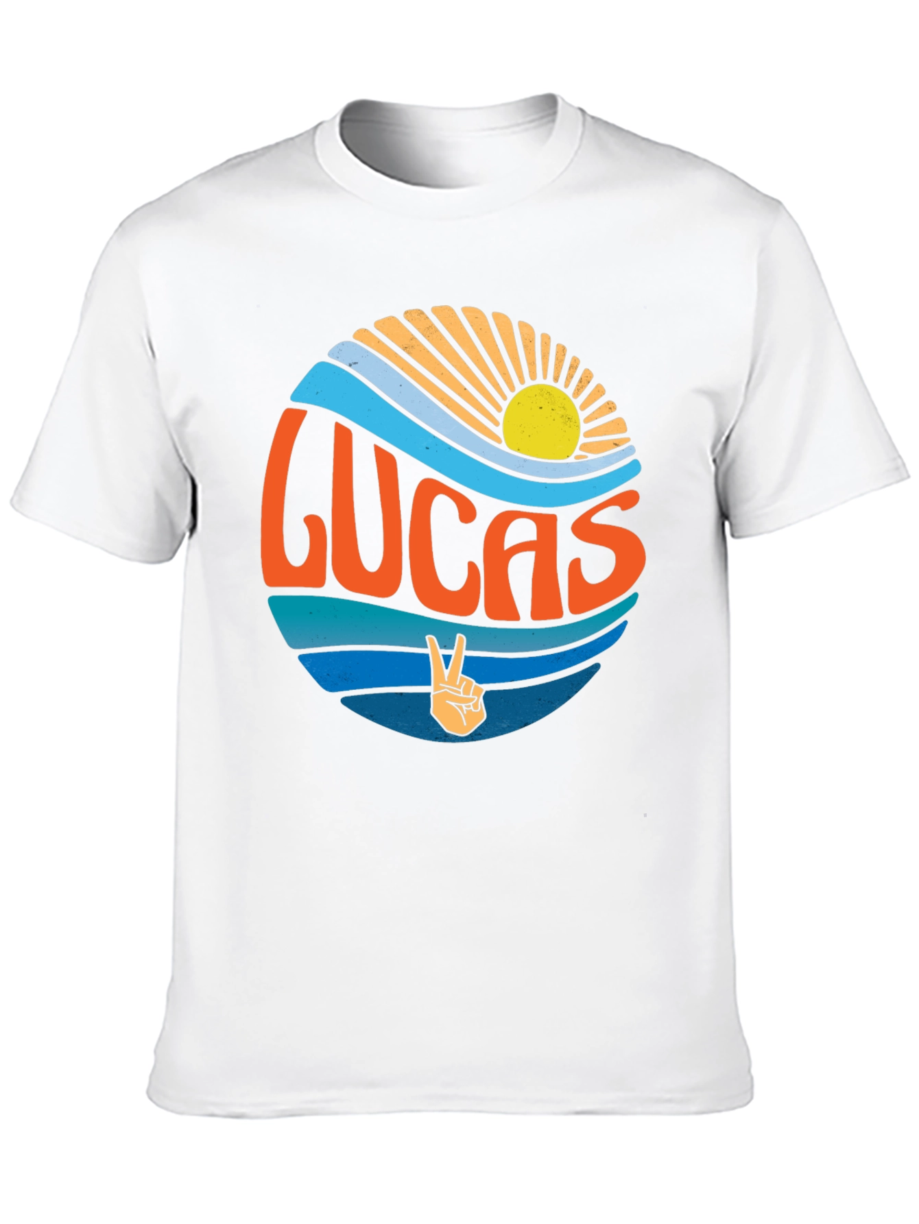 Lucas Peace Sign Retro T-Shirt