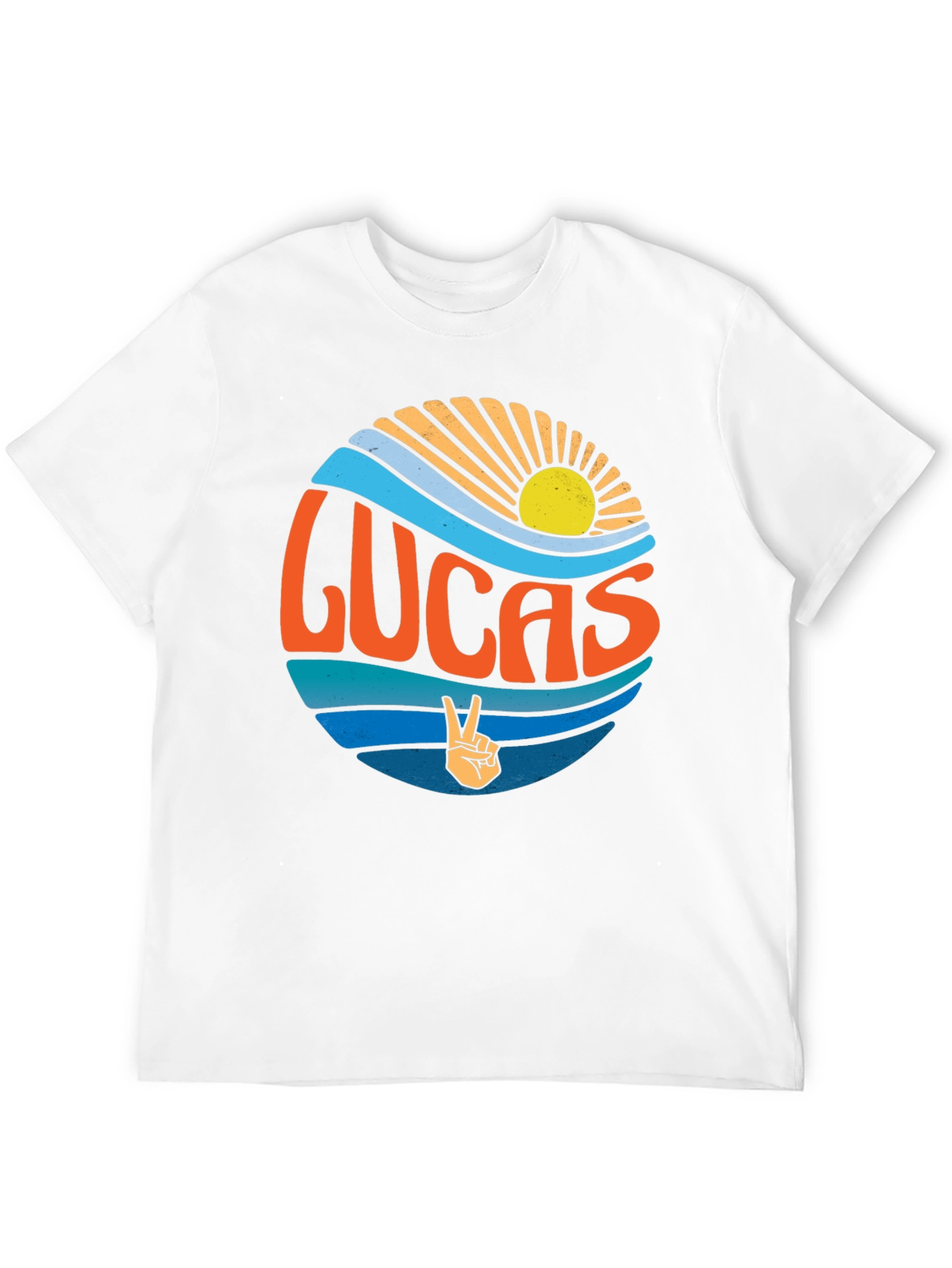 Lucas Peace Sign Retro T-Shirt