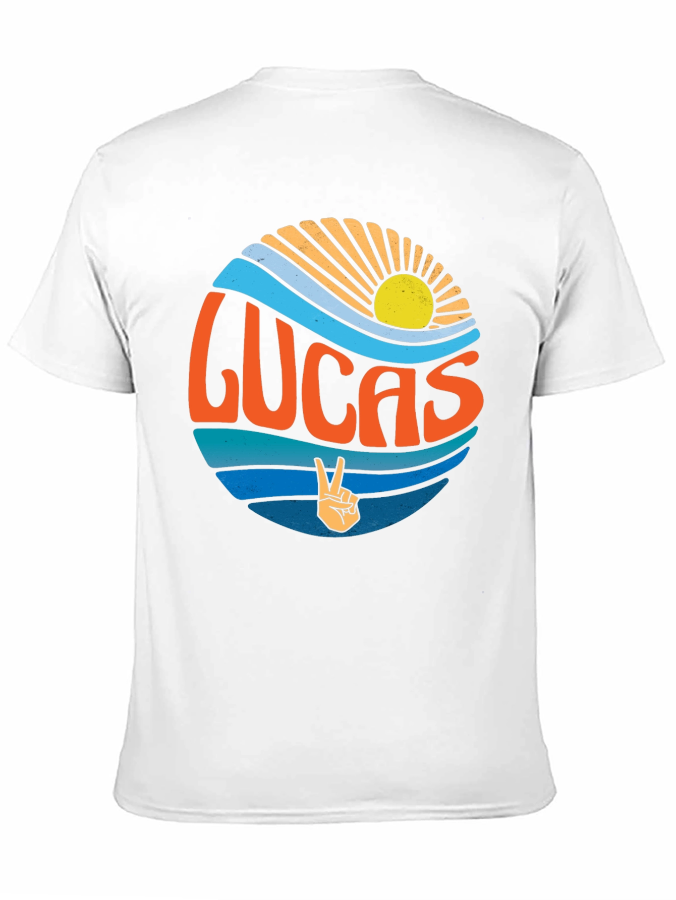 Lucas Peace Sign Retro T-Shirt