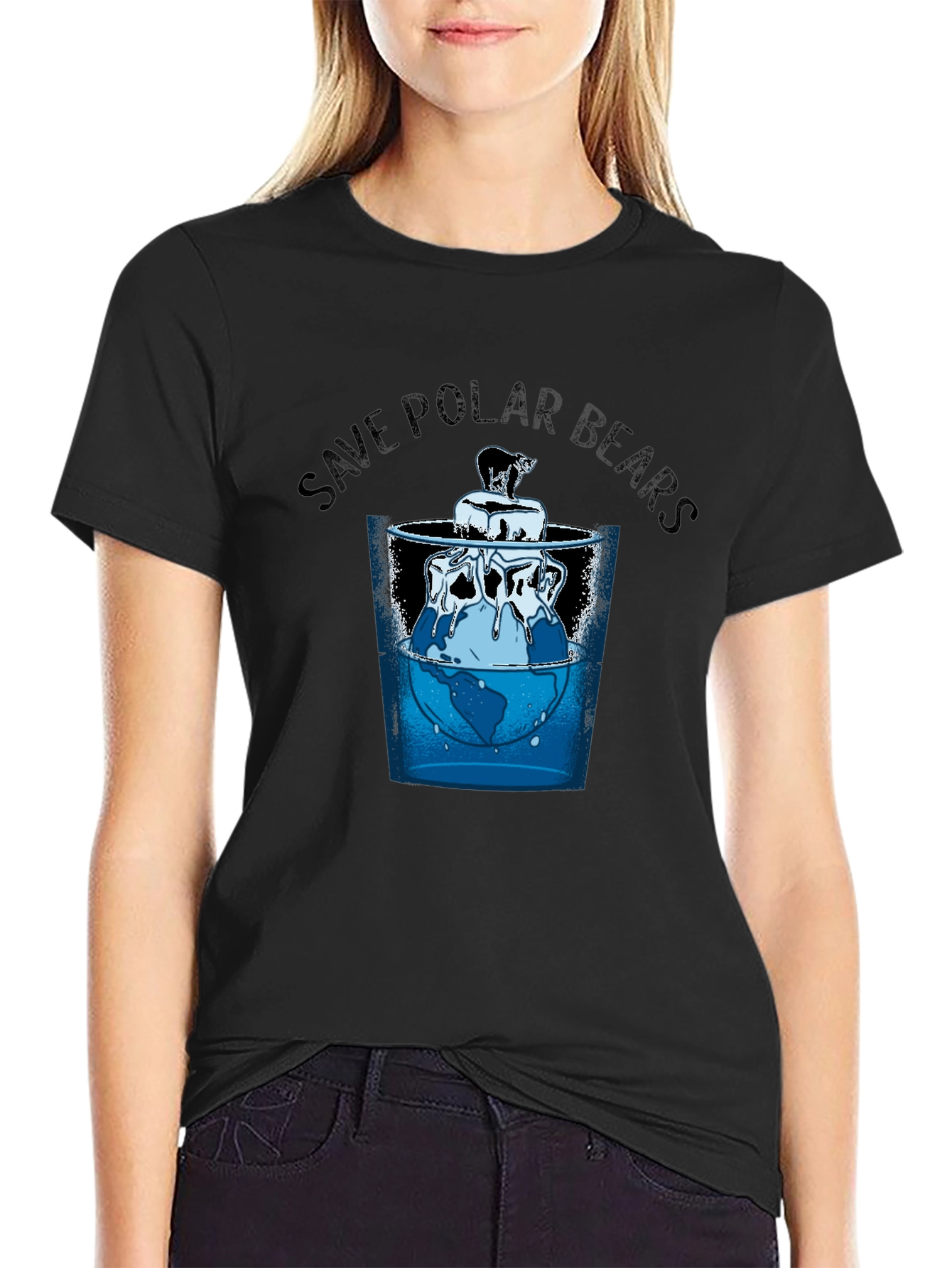 Save Polar Bears Graphic Tee - Global Warming Awareness