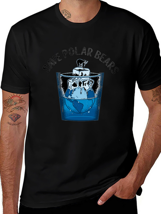 Save Polar Bears Graphic Tee - Global Warming Awareness