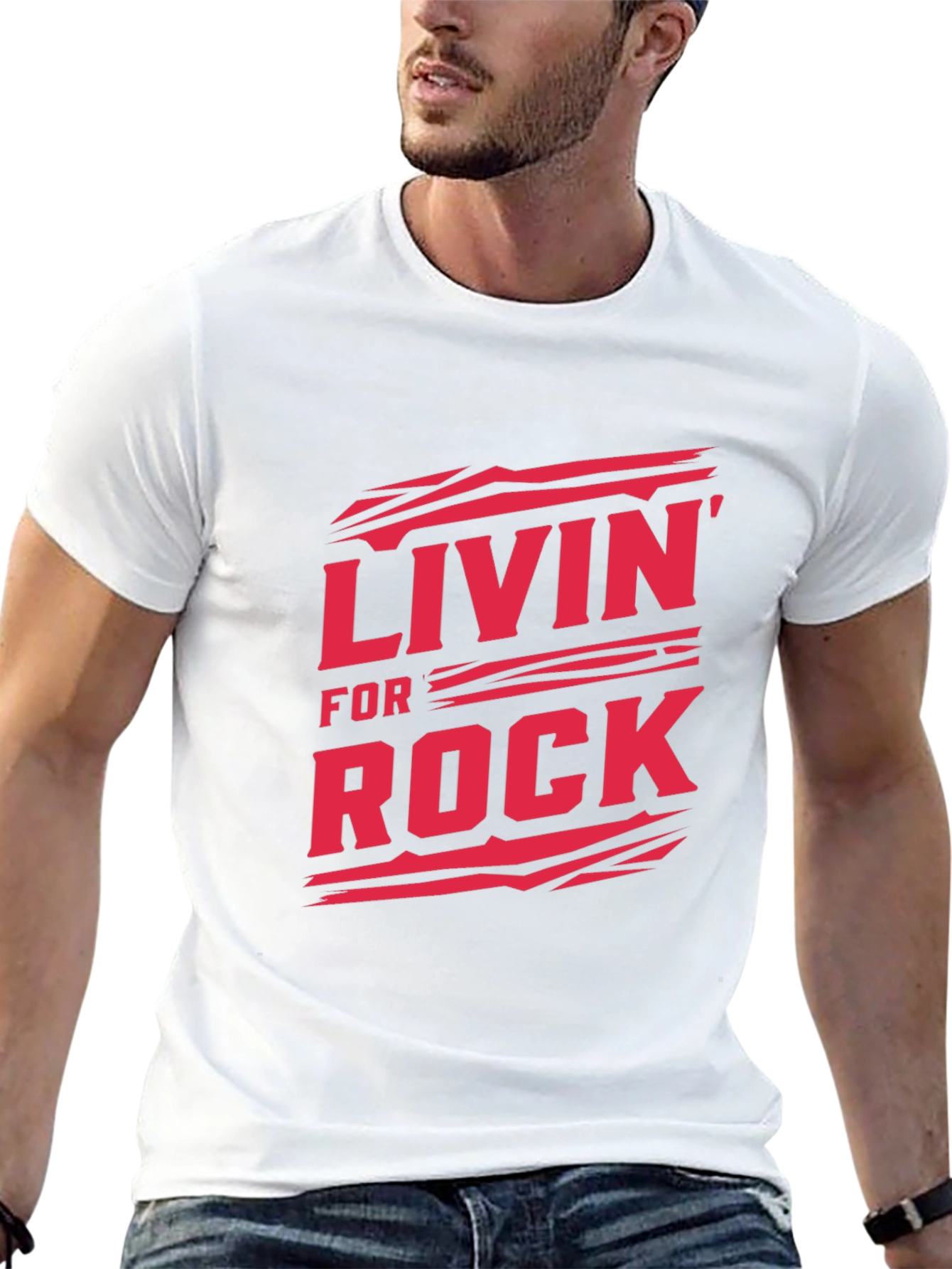 Livin For Rock Graphic Tee - Black