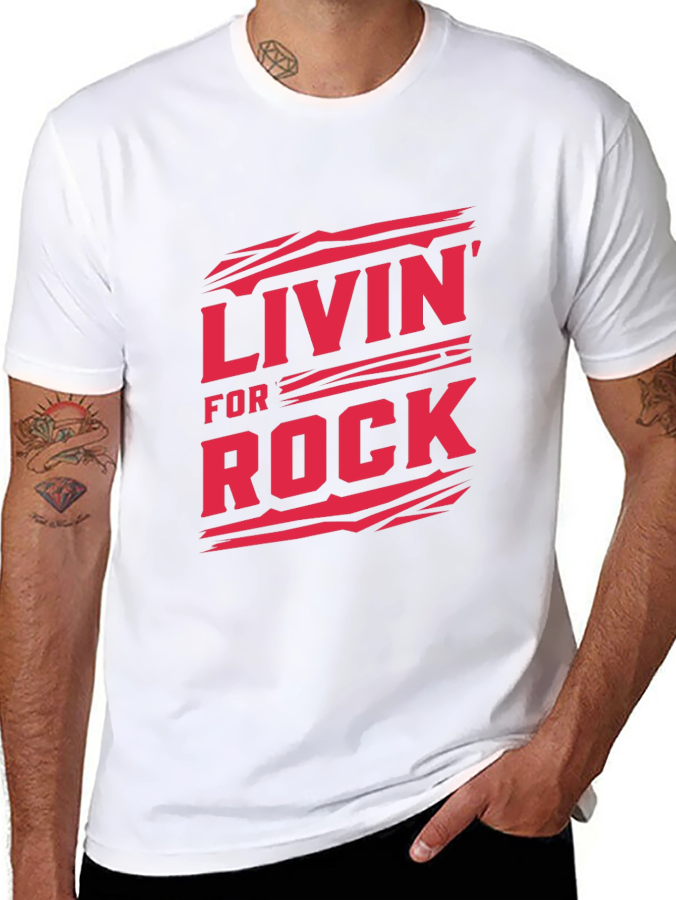 Livin For Rock Graphic Tee - Black