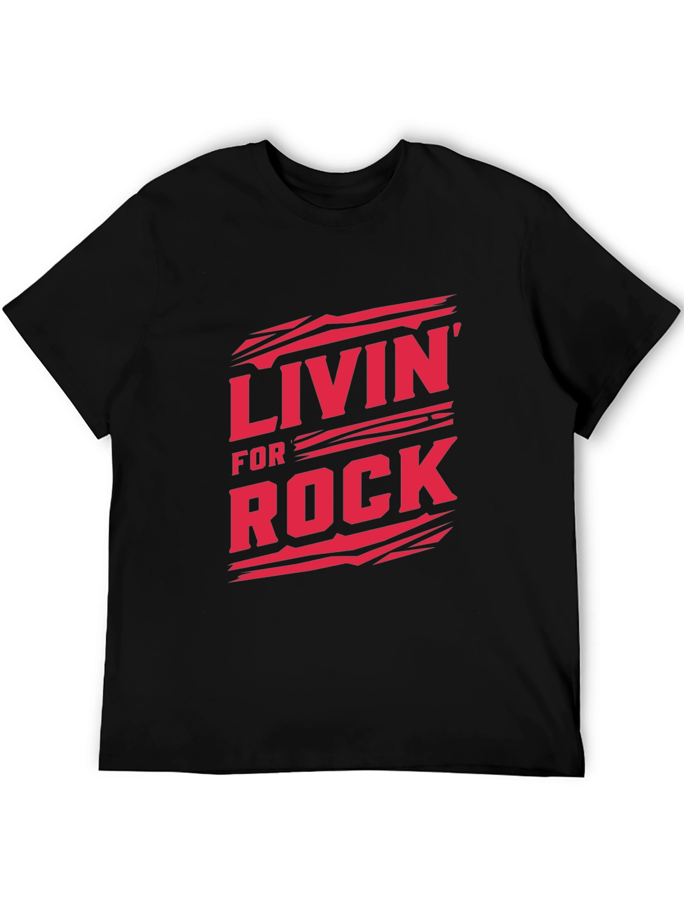 Livin For Rock Graphic Tee - Black