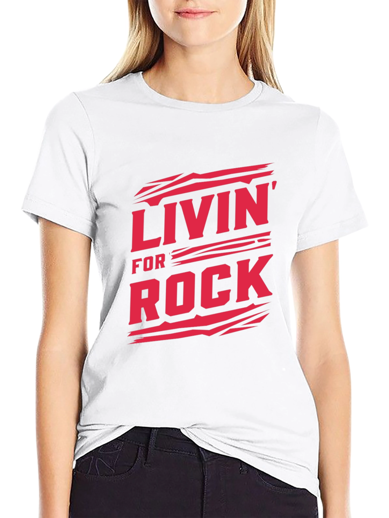 Livin For Rock Graphic Tee - Black