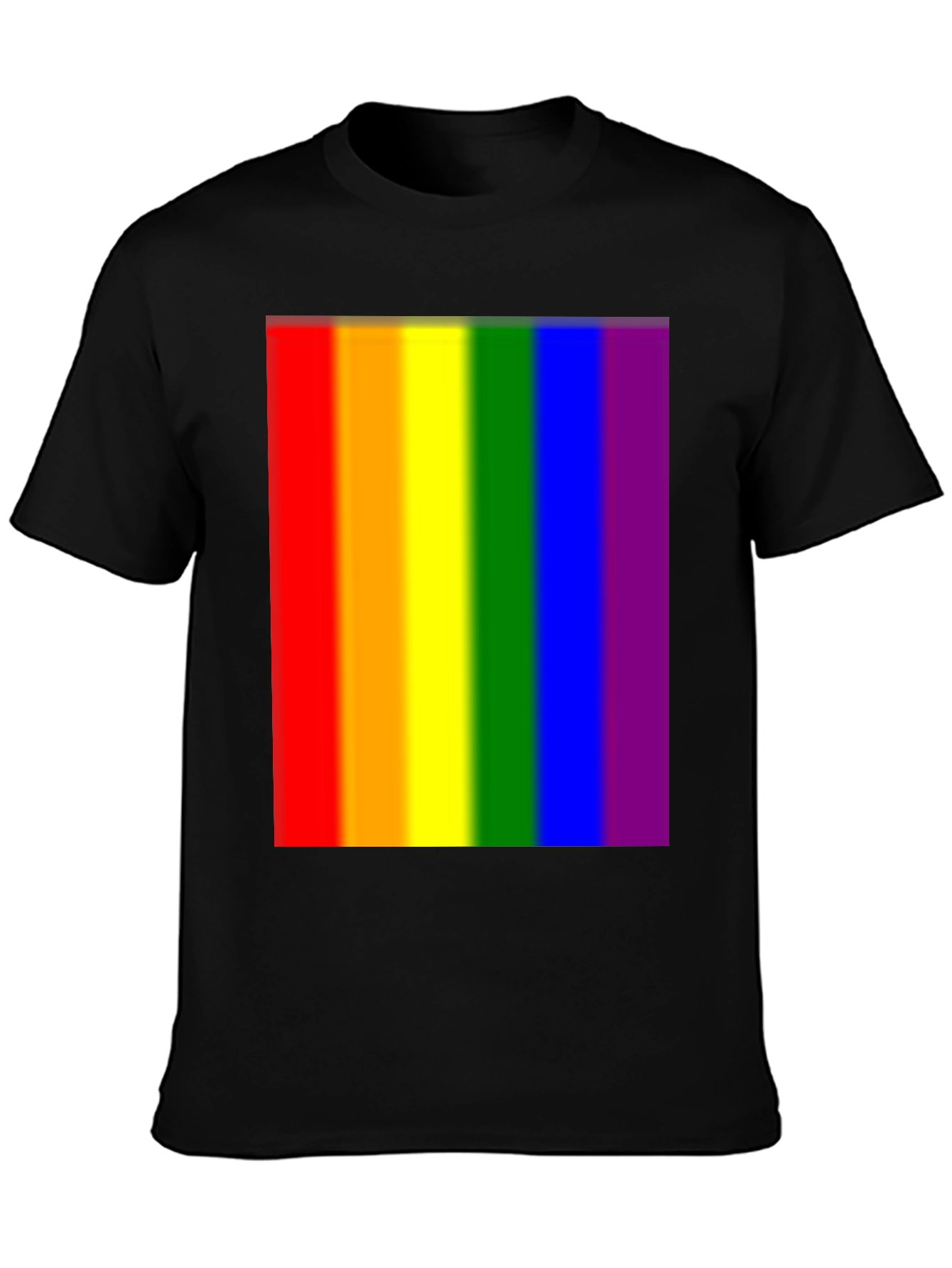 Rainbow Pride T-Shirt - Black Cotton Blend