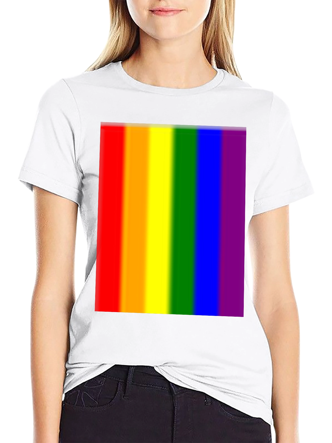 Rainbow Pride T-Shirt - Black Cotton Blend