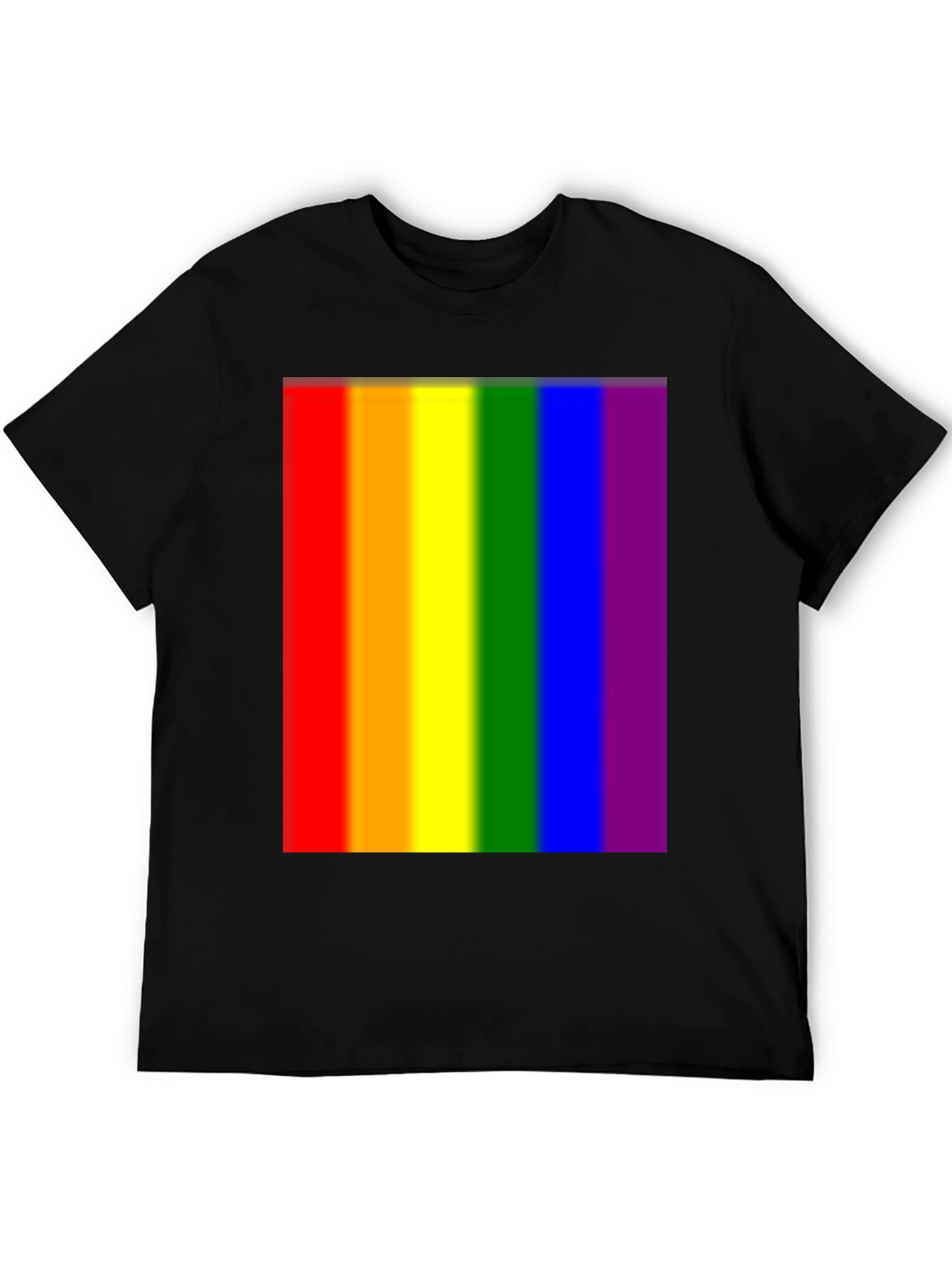 Rainbow Pride T-Shirt - Black Cotton Blend